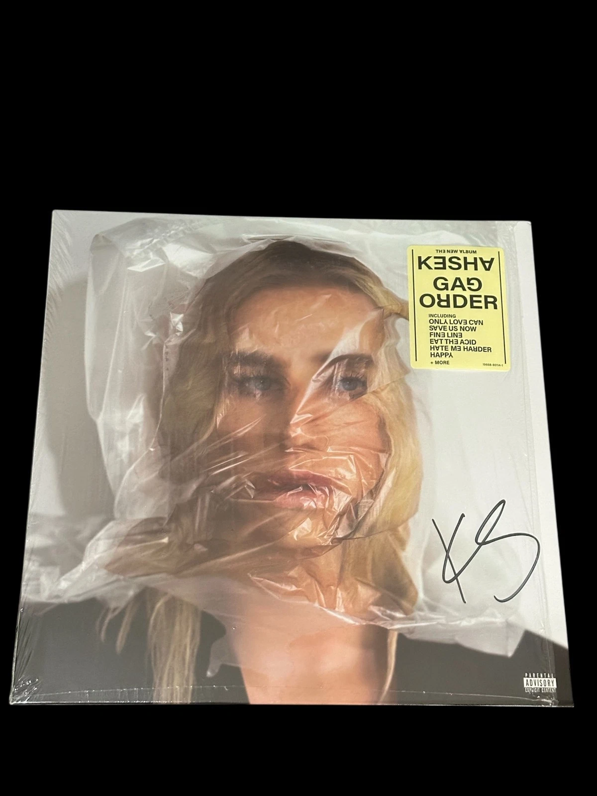 Kesha Gag Order NEW Rare Signed Autograph LP Record Album Bone White Vinyl
