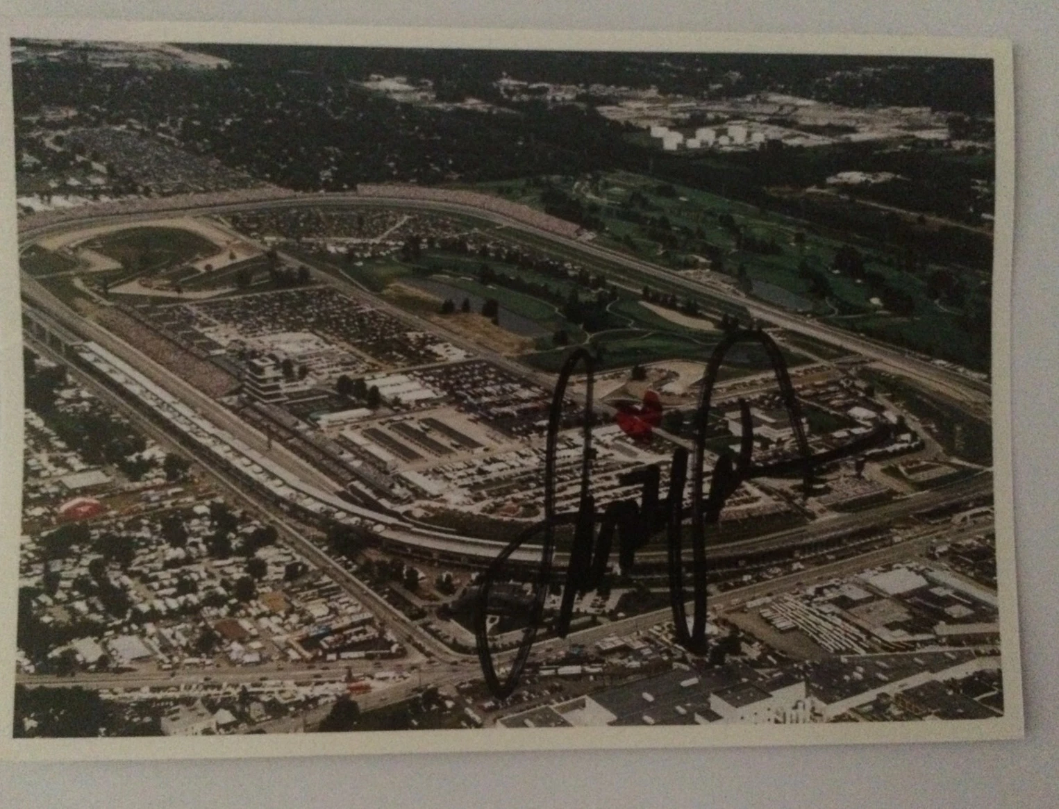 Linda Vaughn Miss Hurst Signed Indy 500 Postcard Nhra Nascar Hurst Autographed