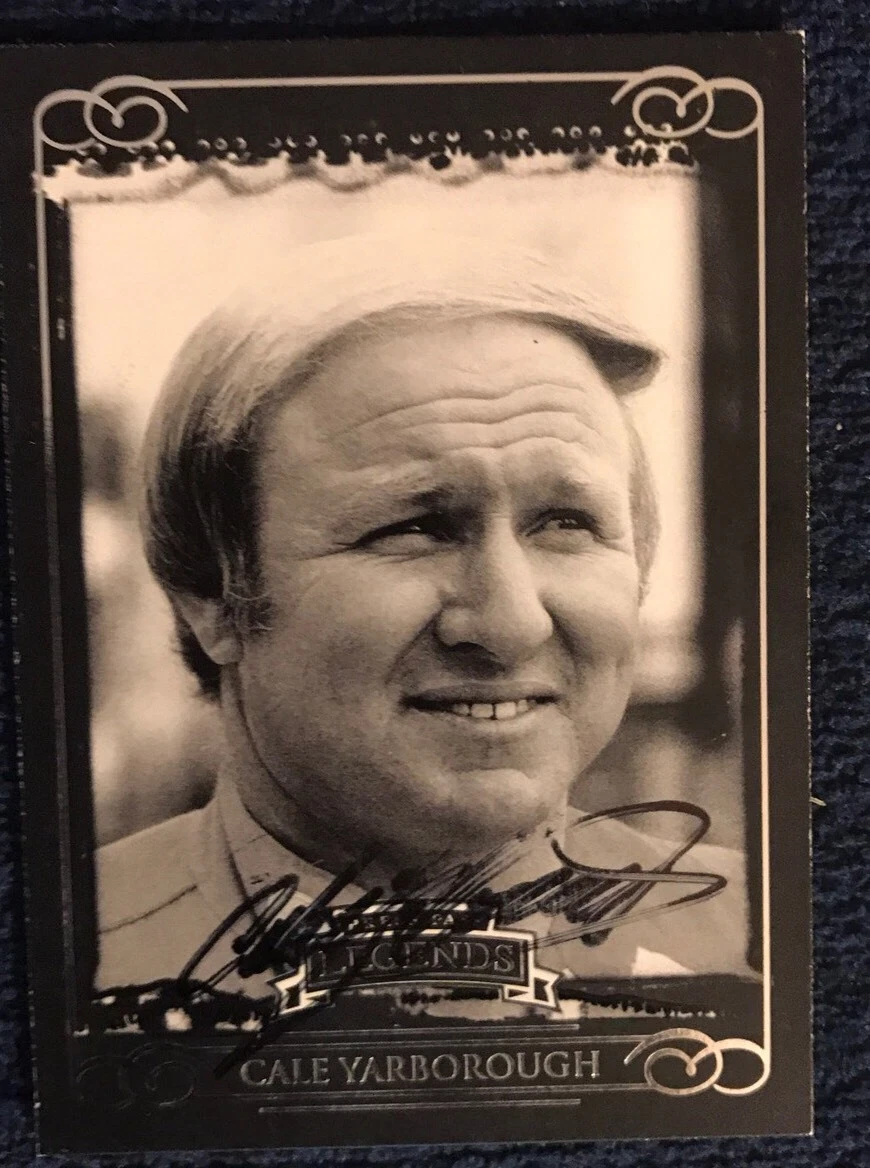 Cale Yarborough signed press pass legends Card Autographed NASCAR Legend