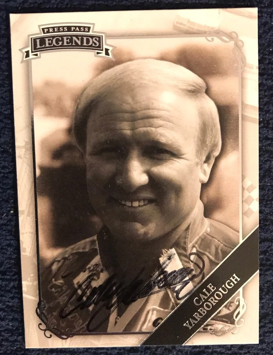 Cale Yarborough signed press pass legends Card Autographed NASCAR Legend
