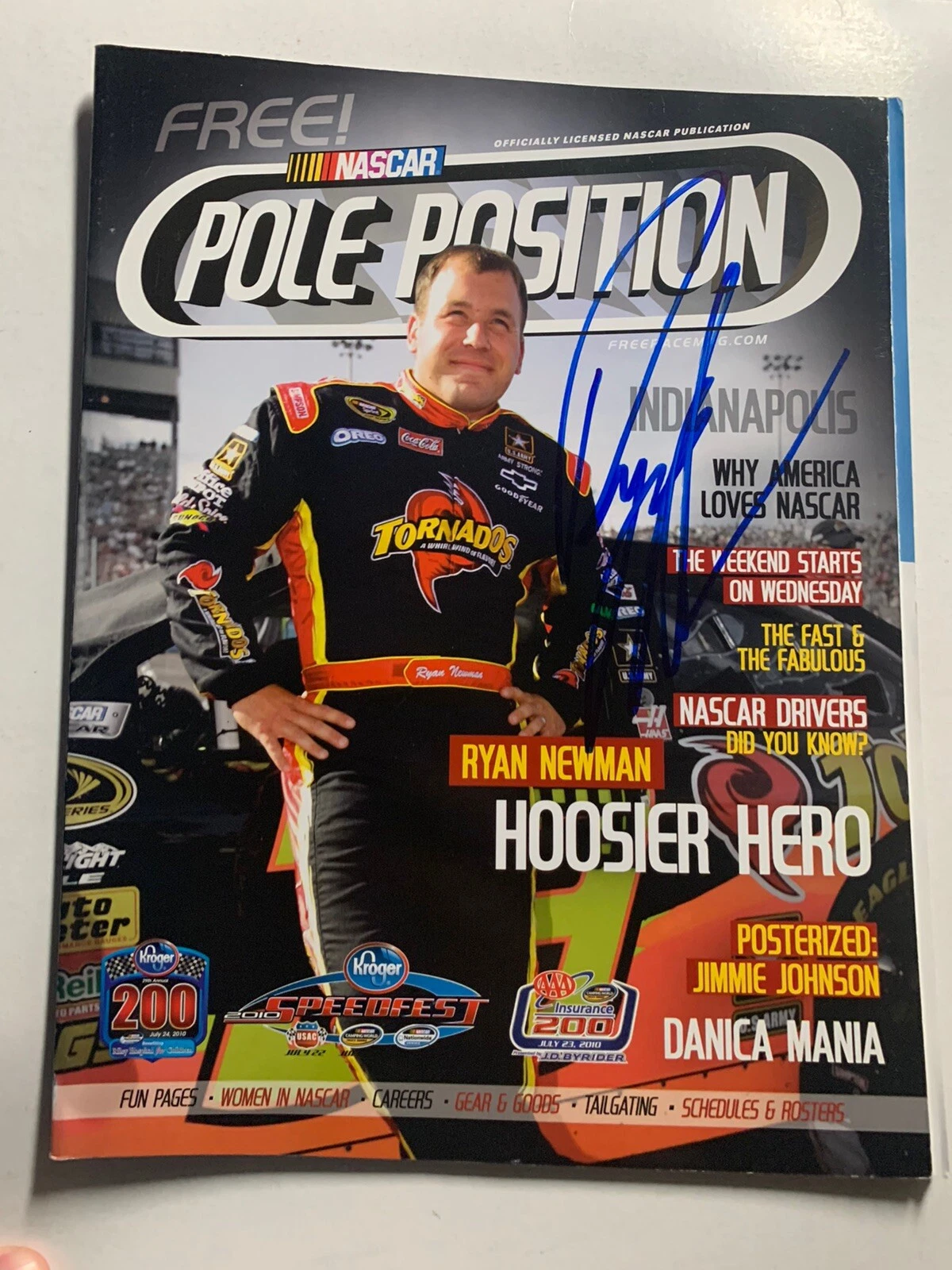 Autographed Ryan Newman Signed Pole Position Magazine NASCAR
