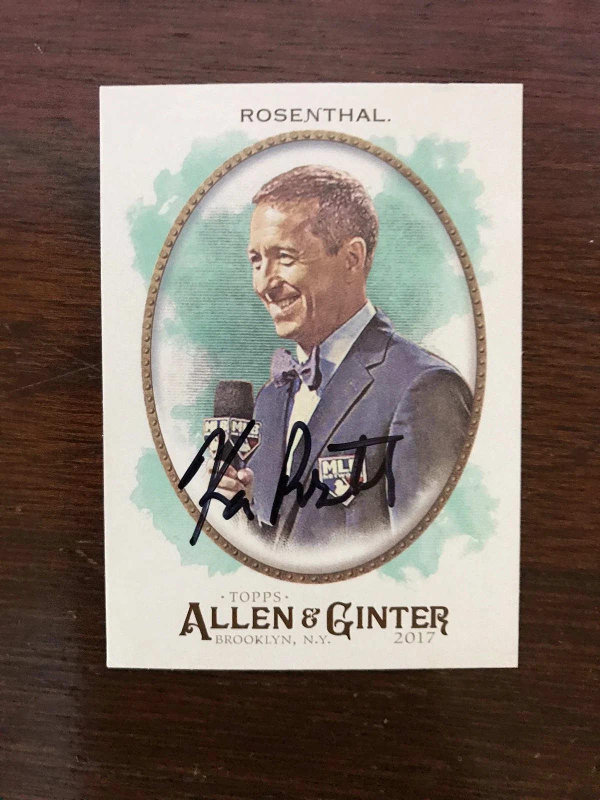 SIGNED TRADING CARD KEN ROSENTHAL ALLEN & GINTER AUTOGRAPHED COLLECTIBLE MEMORABILIA