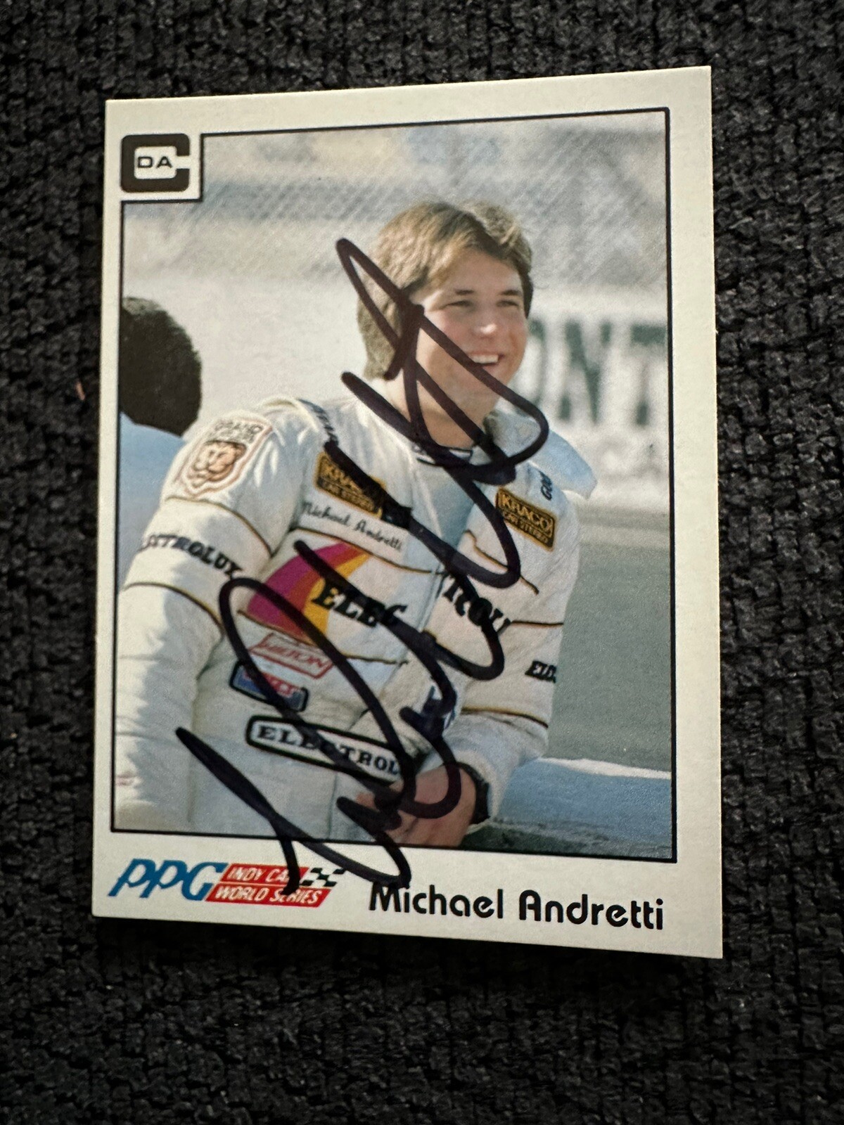 Signed Trading Card Indy 500 Car Michael Andretti Autographed RC