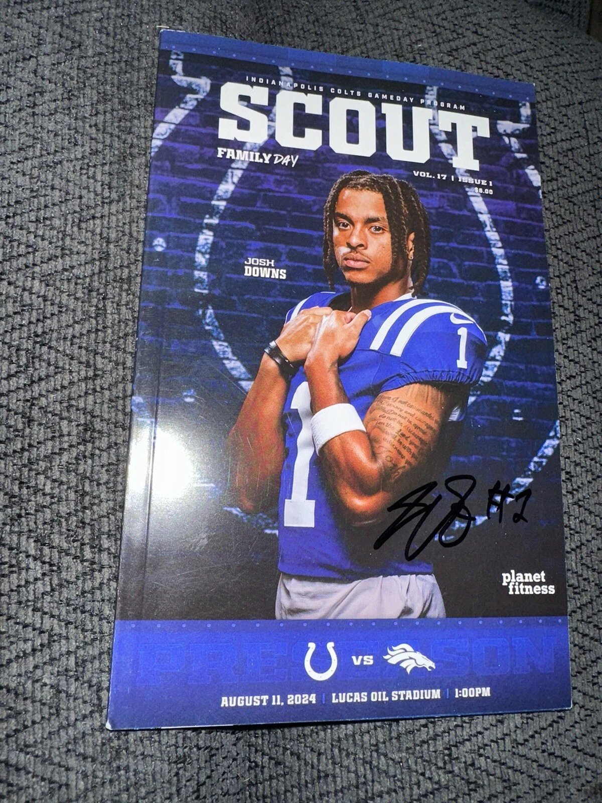2024 Indianapolis Colts Josh Downs Signed Scout Program Magazine 8/11/24