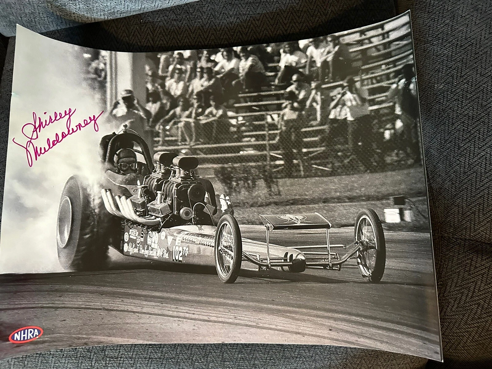 NHRA Legend Shirley Muldowney Signed Poster Autographed 15” X 20”