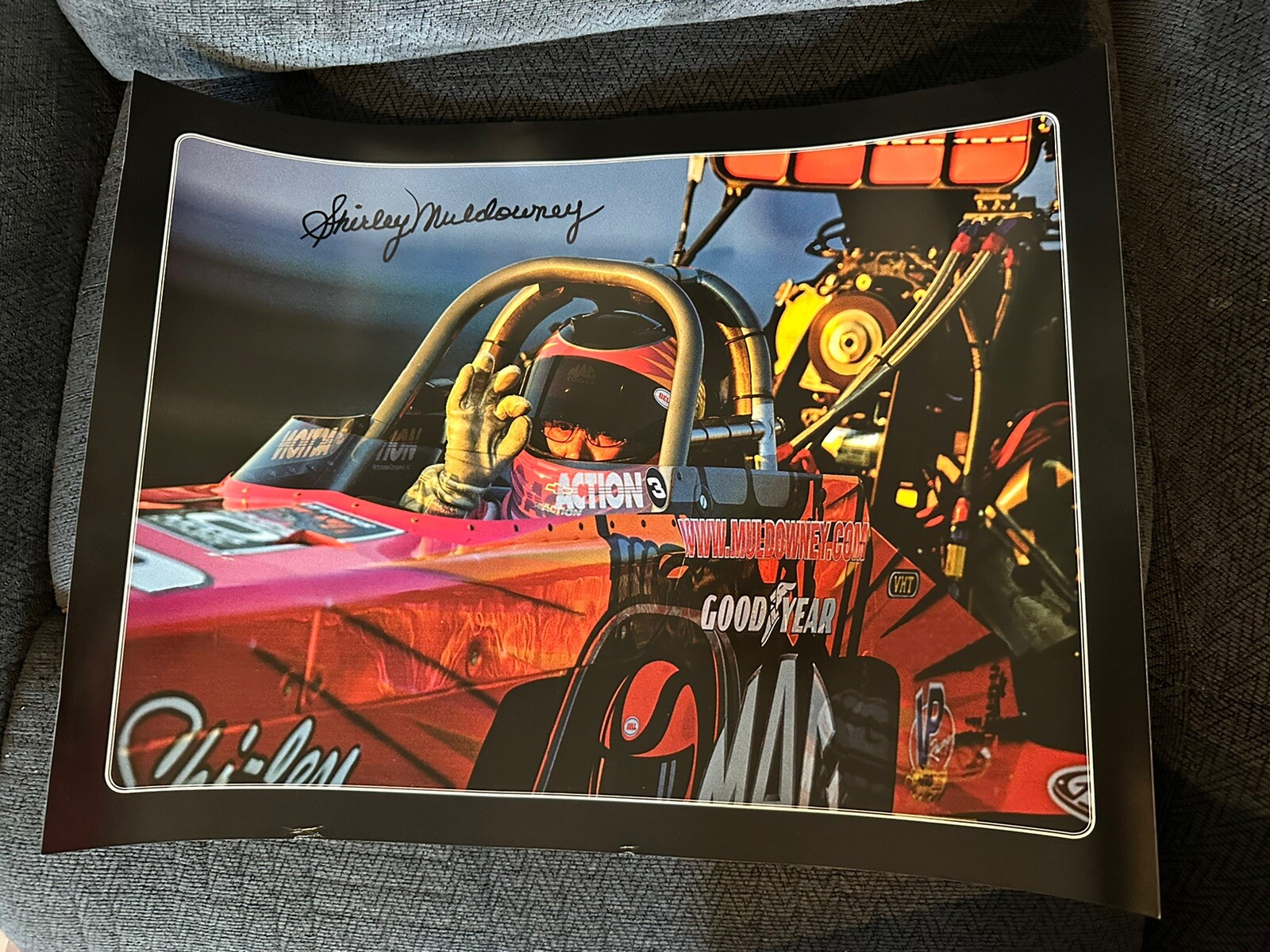 NHRA Legend Shirley Muldowney Signed Poster Autographed 15” X 20”