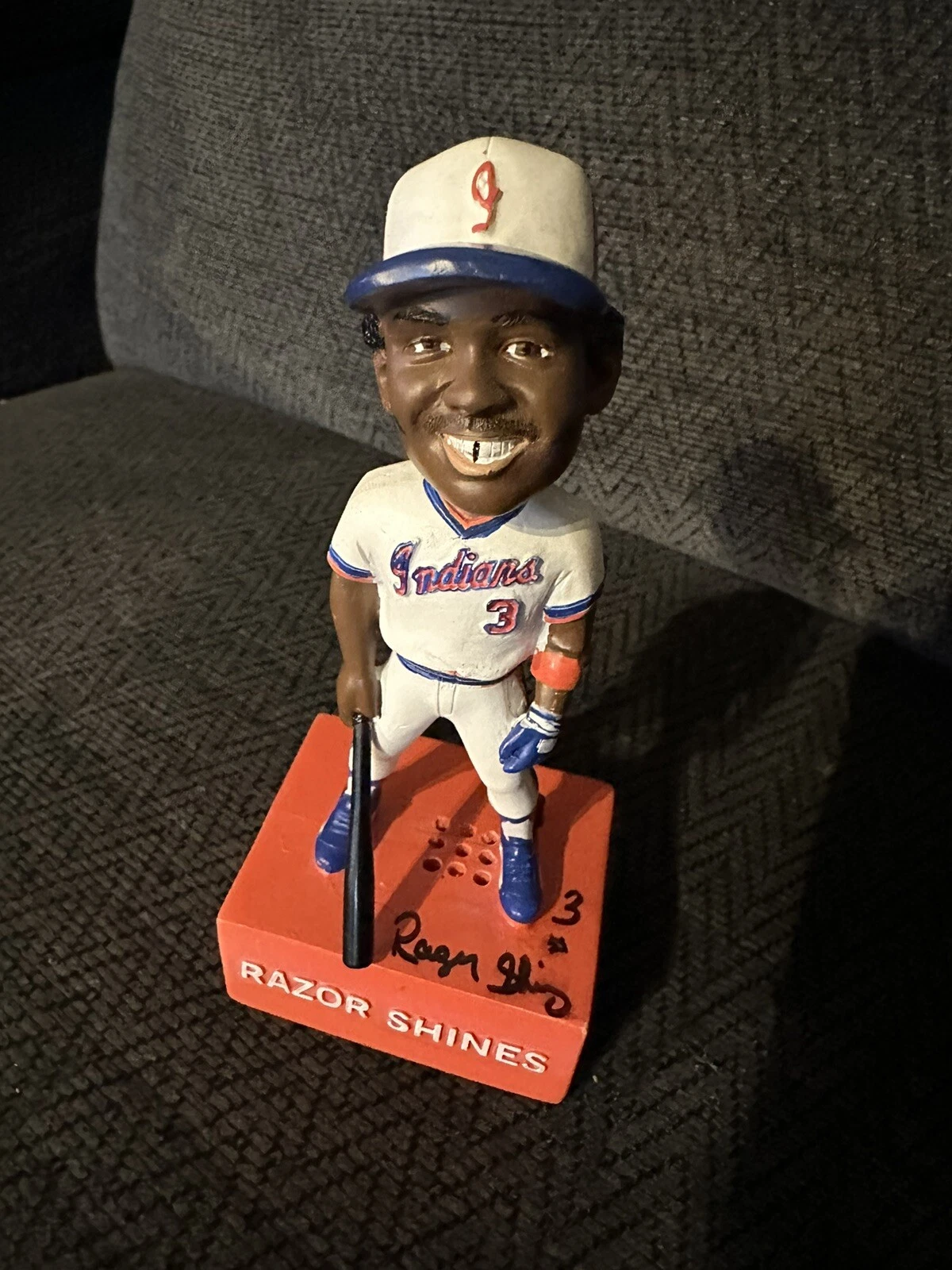 Razor Shines Indianapolis Indians Signed Talking BOBBLEHEAD NIB 2024 Rare 1:1000