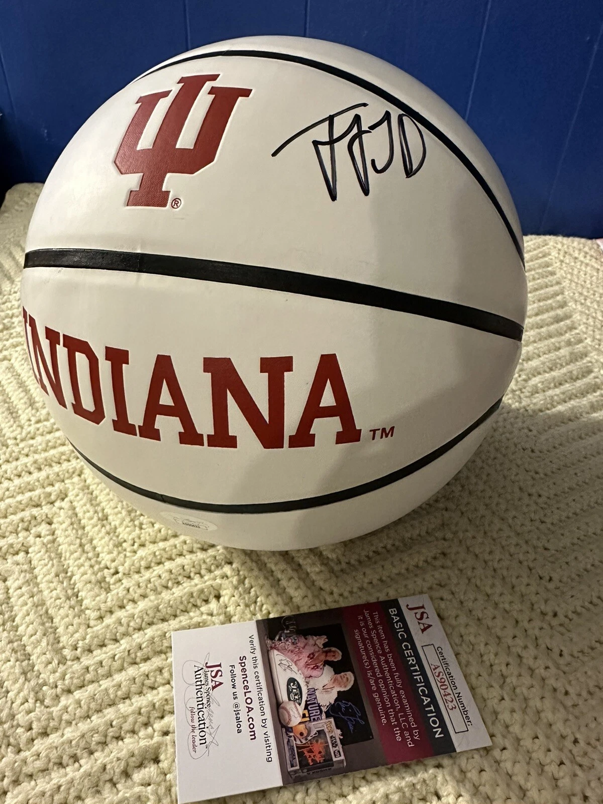 Trayce Jackson Davis Signed Basketball 29.5 IU Hoosiers JSA Authentication COA