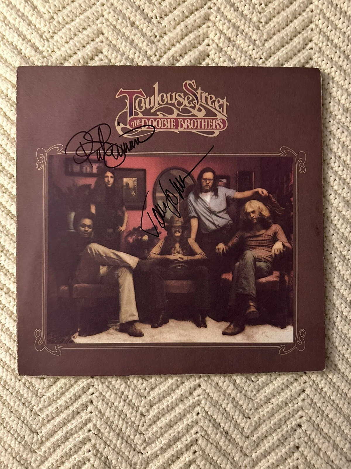 Patrick Simmons Tom Johnston SIGNED Vinyl Record ALBUM Autographed Toulouse St