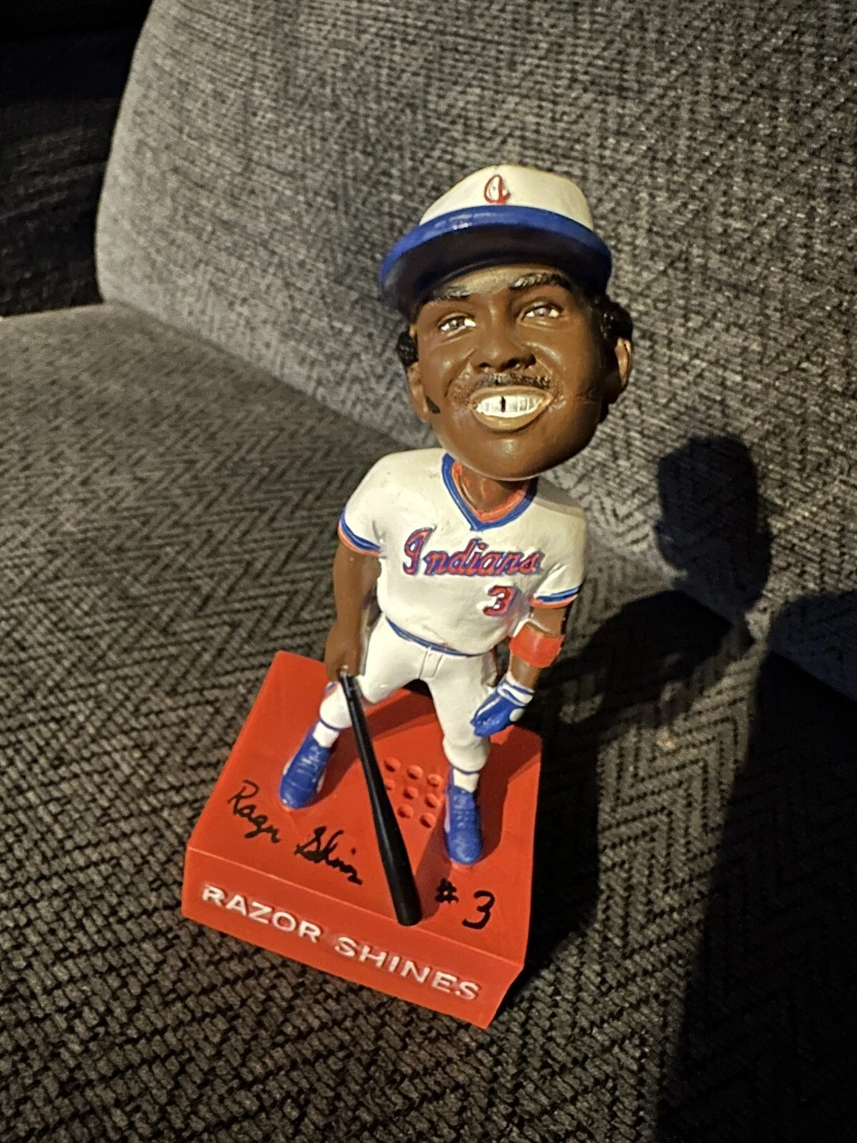 Razor Shines Indianapolis Indians Signed Talking BOBBLEHEAD NIB 2024 Rare 1:1000