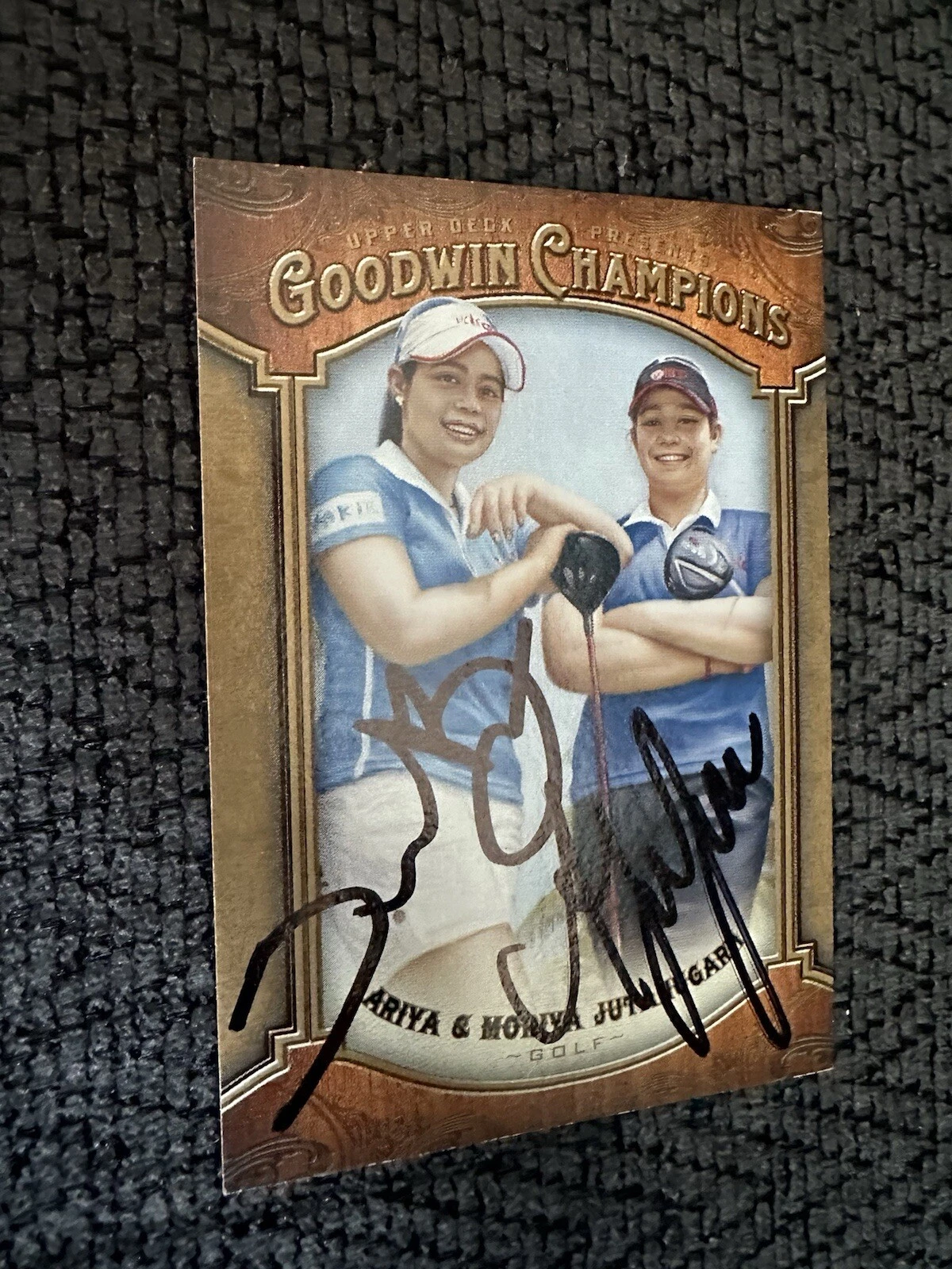 Ariya & Moriya Jutanugarn Signed LPGA Tour Golf Card Autographed