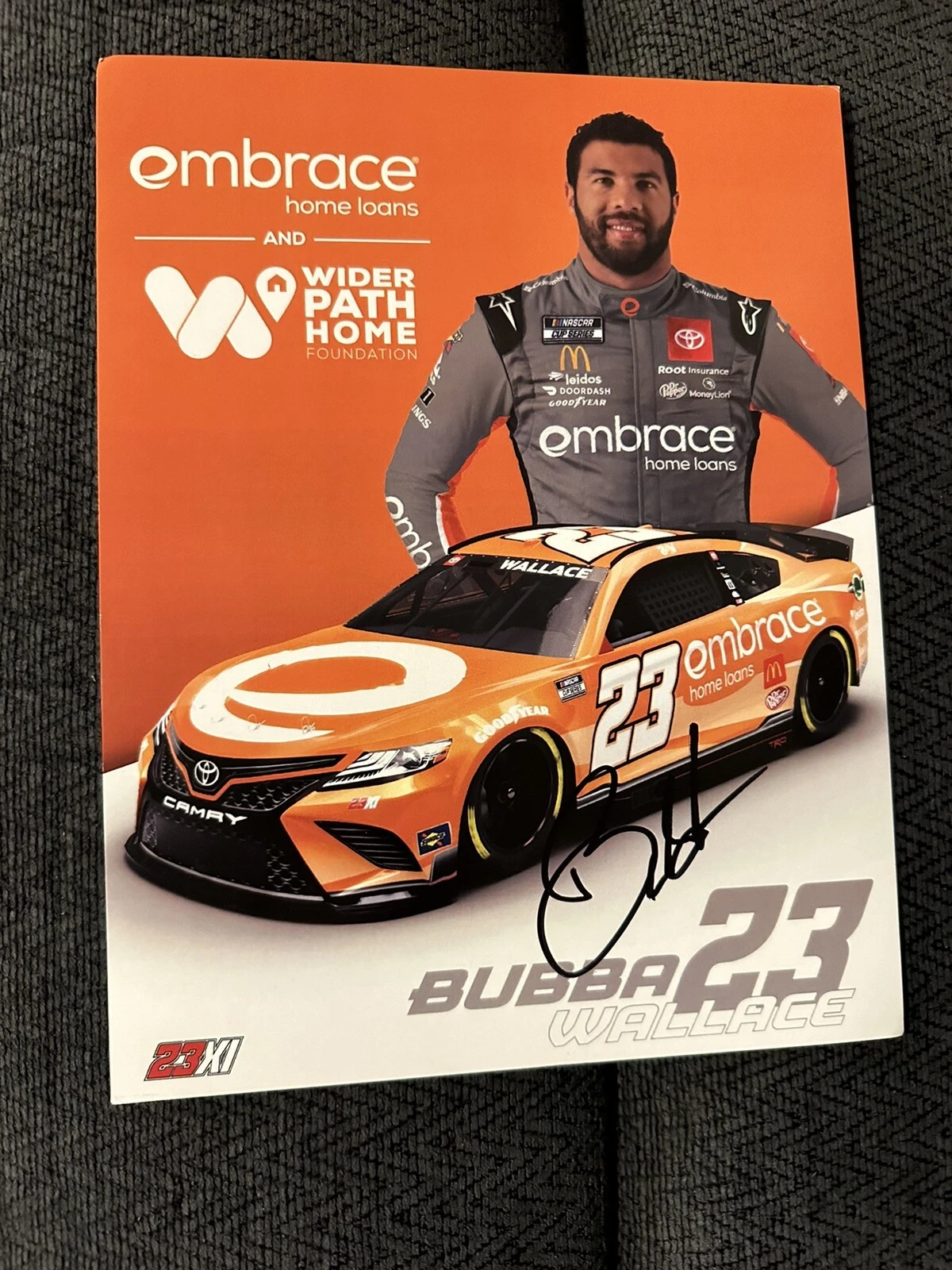 Bubba Wallace Signed Promo Hero Card Nascar Cup Autographed