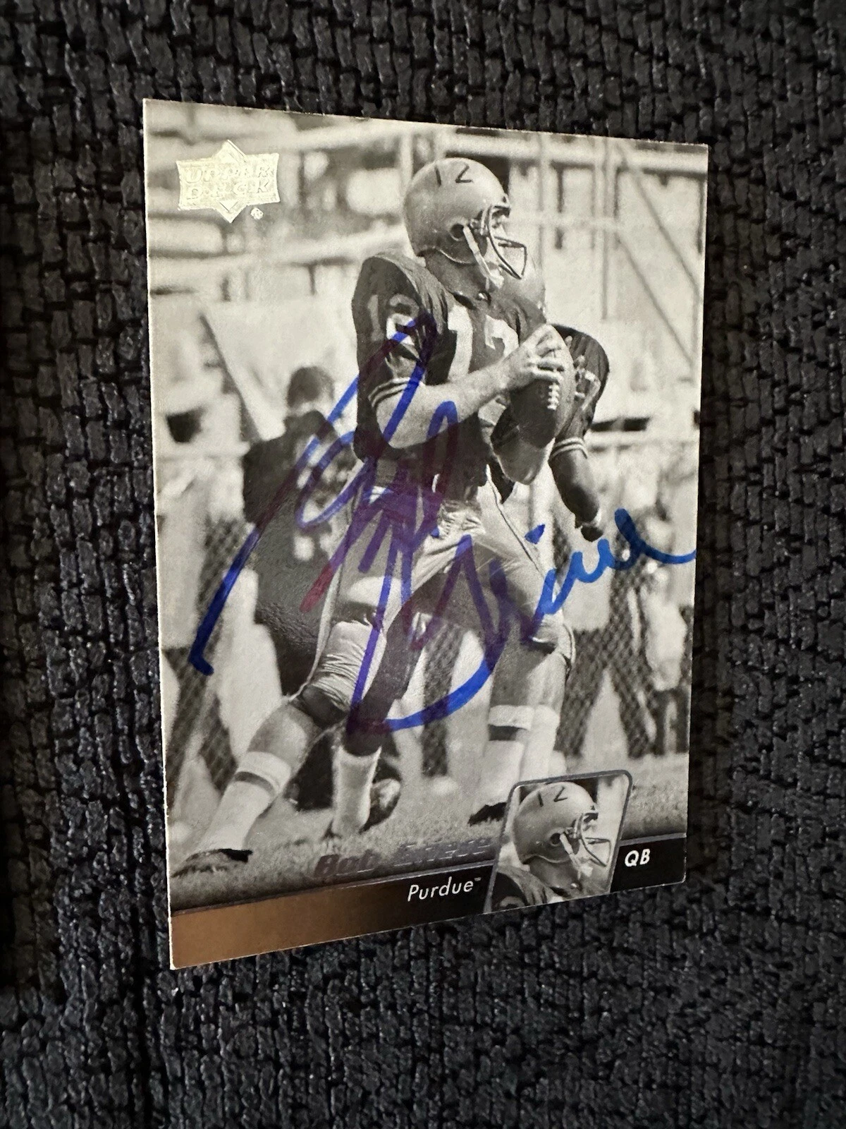 Signed Trading Card Bob Griese Purdue Boilermakers Autographed Football