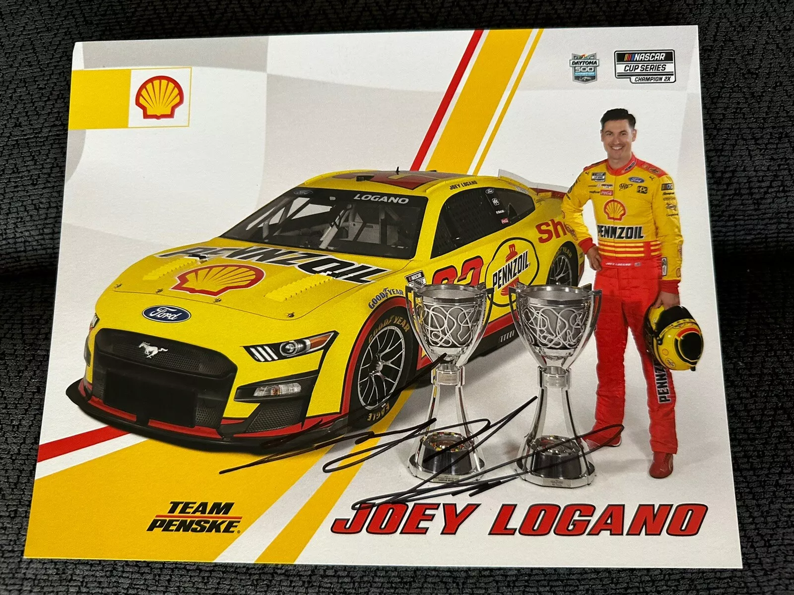Joey Logano Signed Promo Hero Card Nascar Autographed 2023