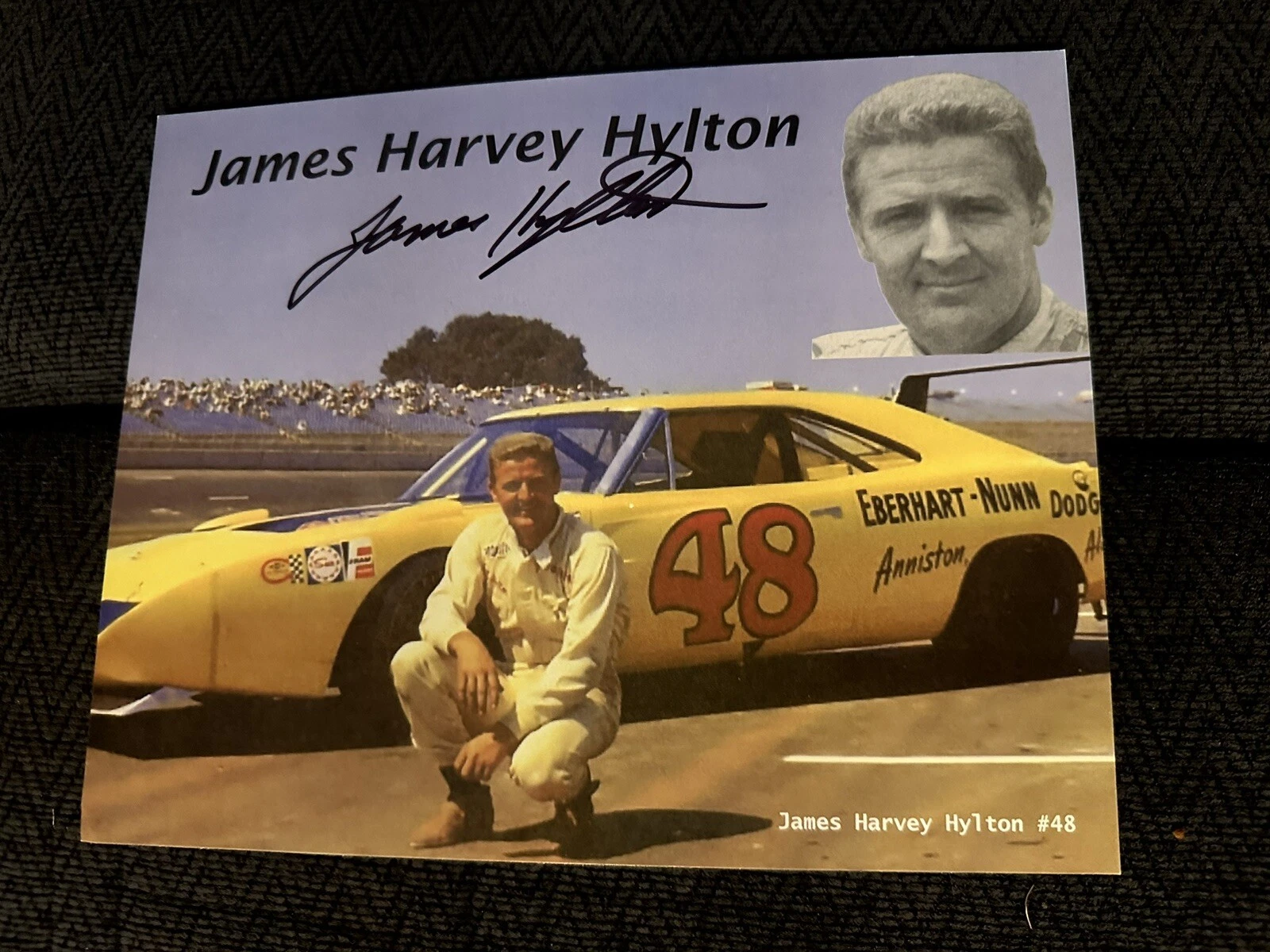 James Hylton Signed Promo Hero Card Nascar Autographed