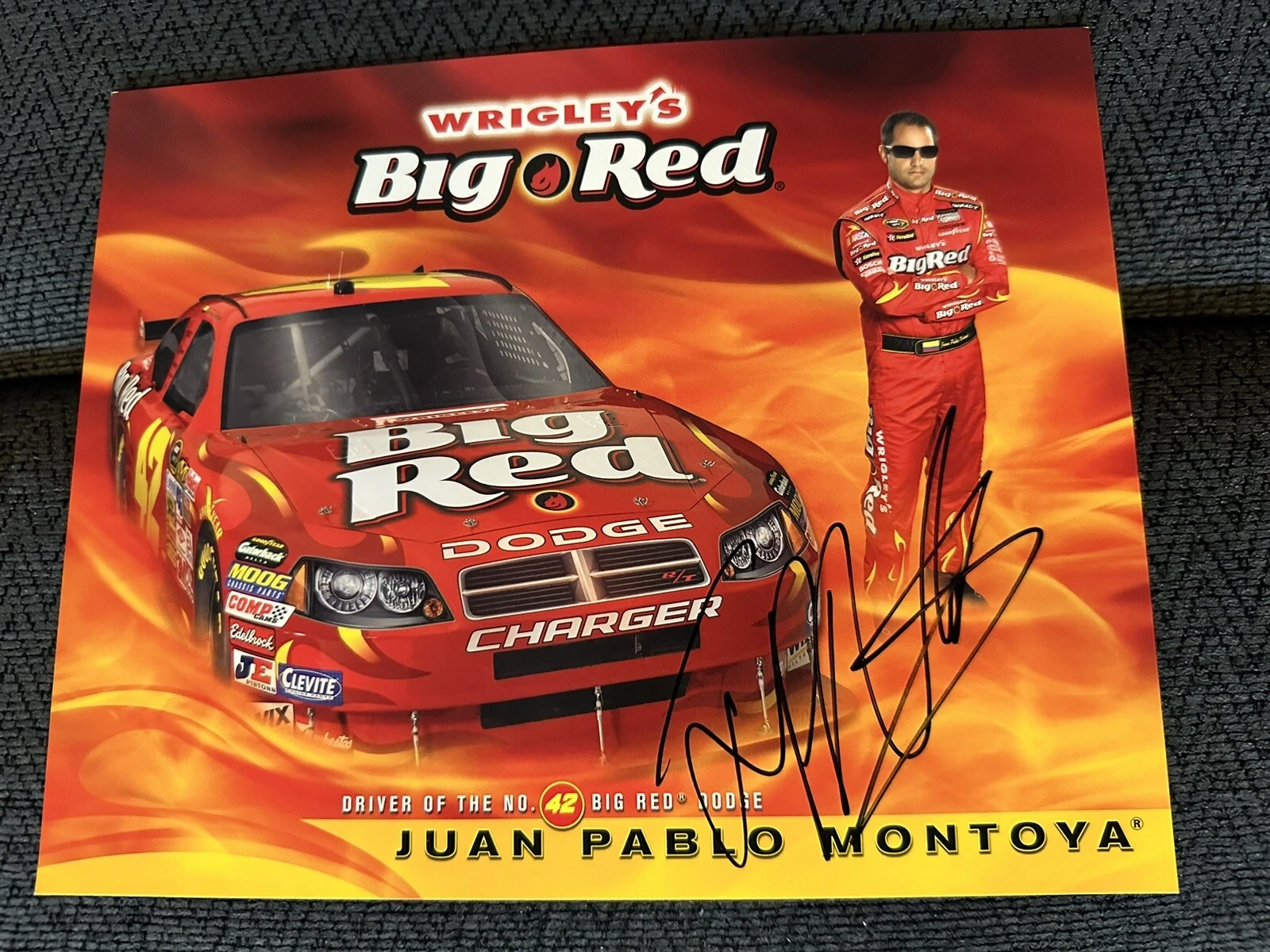 Juan Pablo Montoya Signed Promo Hero Card Autographed NASCAR