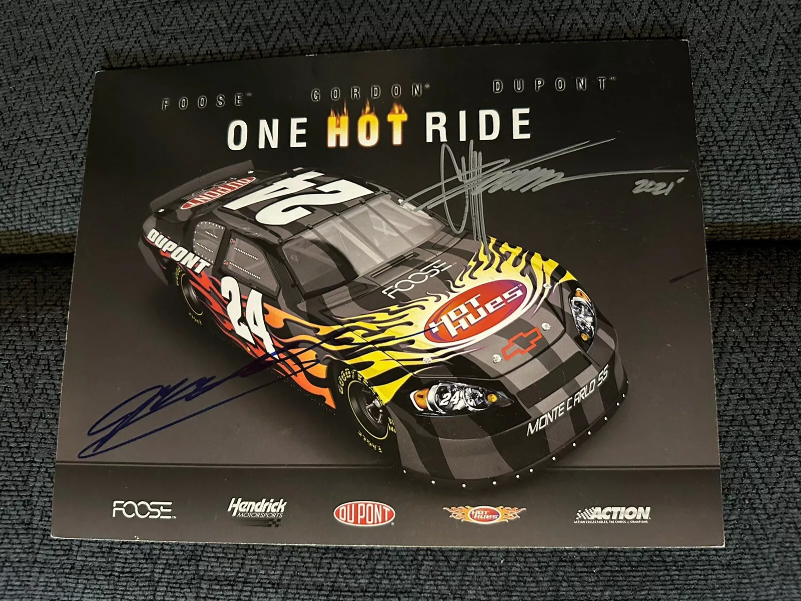 Jeff Gordon  & Chip Foose Signed Promo Hero Card Nascar