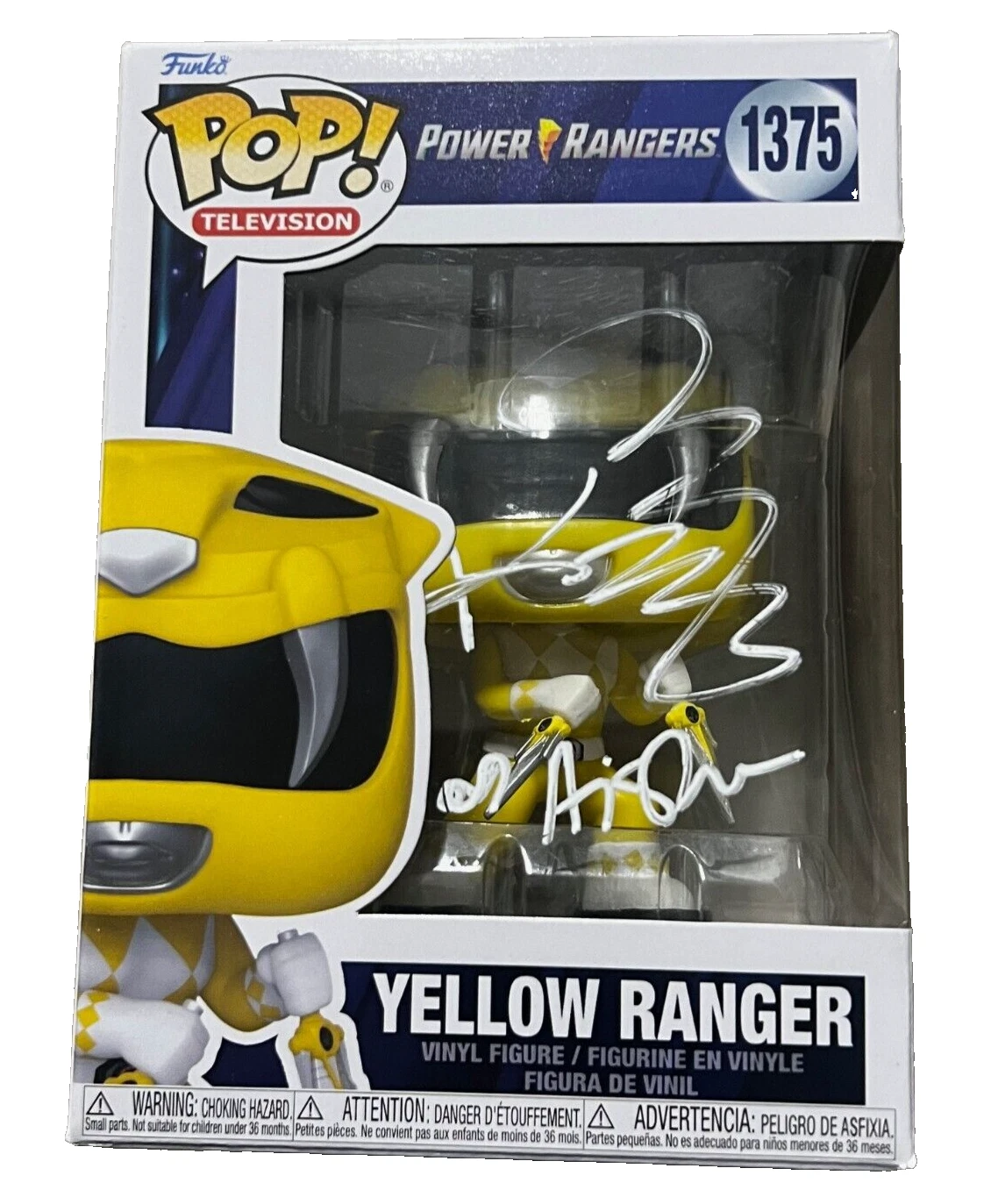 KARAN ASHLEY signed (POWER RANGERS) Yellow #1375 Funko Pop #BECKETT BP59479