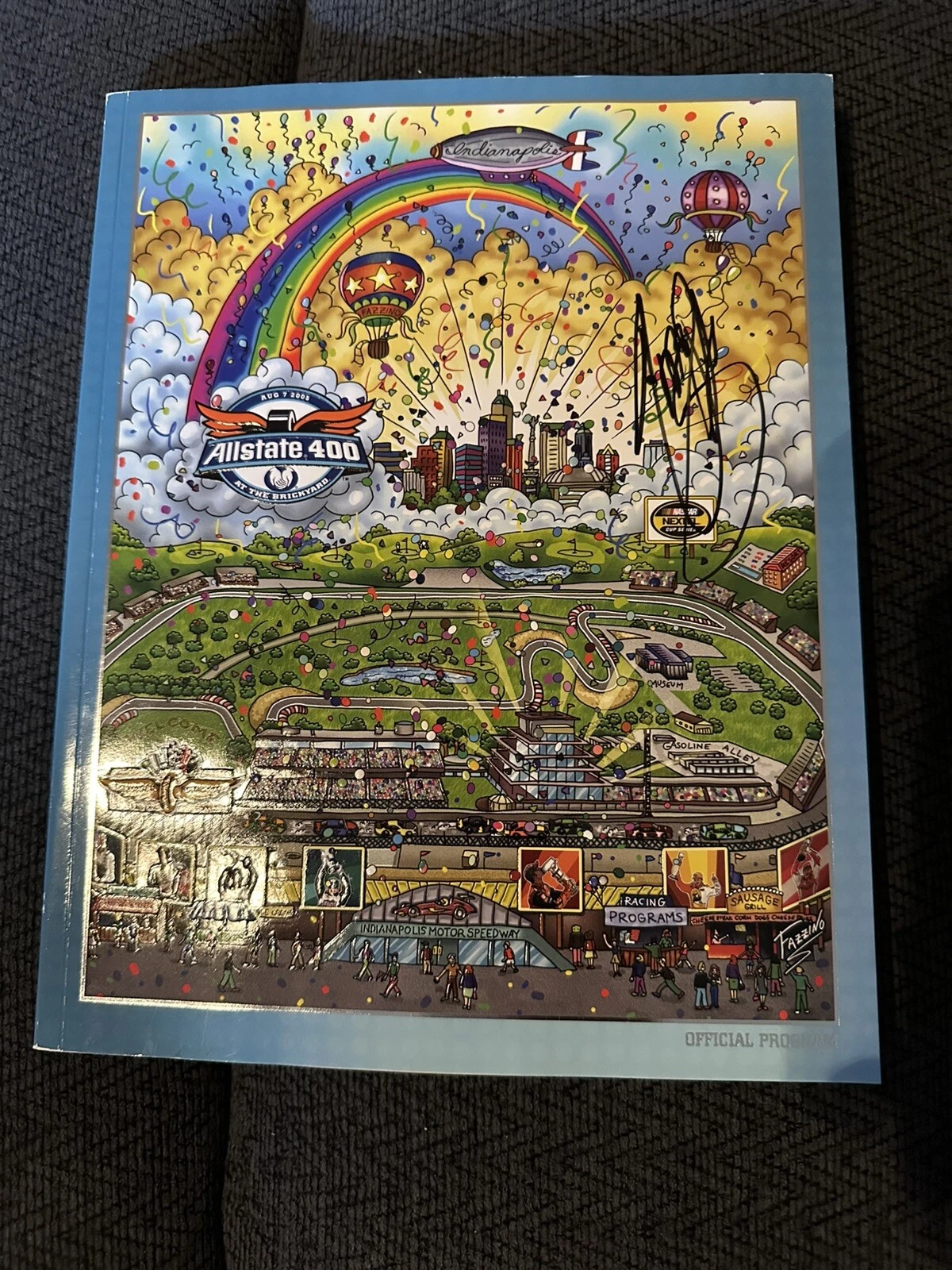 2005 Brickyard 400 Signed Program Winner Tony Stewart Unused New NASCAR auto