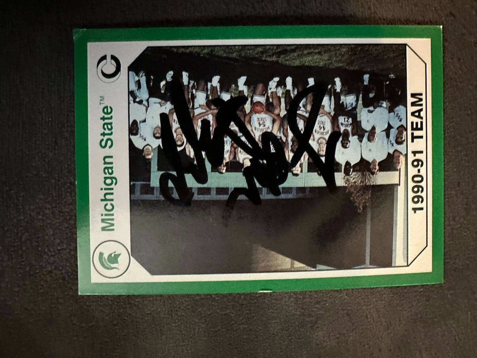 Tom Izzo Signed In Person Trading Card Autographed Rookie RC 1991 Michigan State