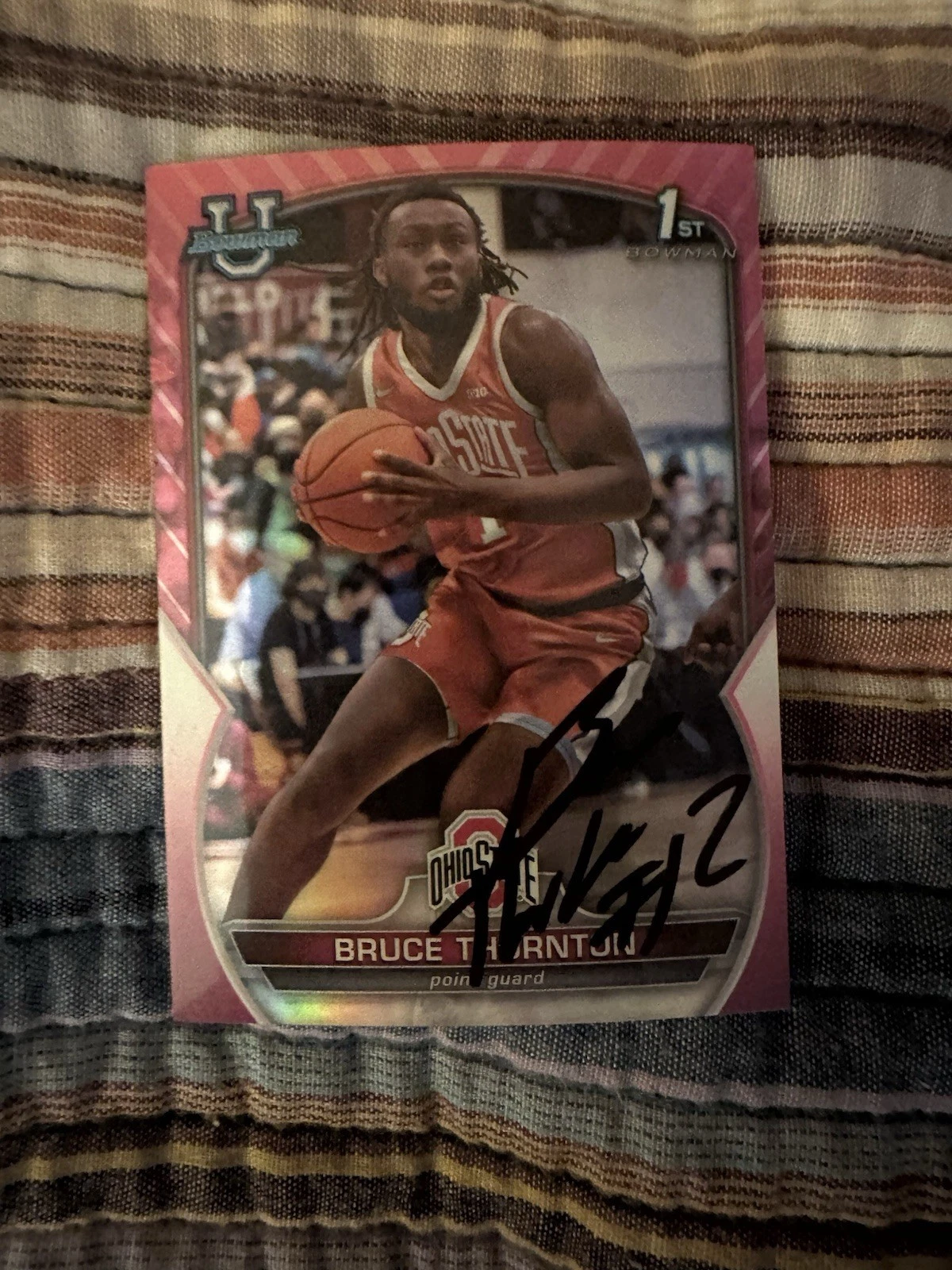 Bruce Thornton Signed In Person Trading Card Autographed Rookie RC