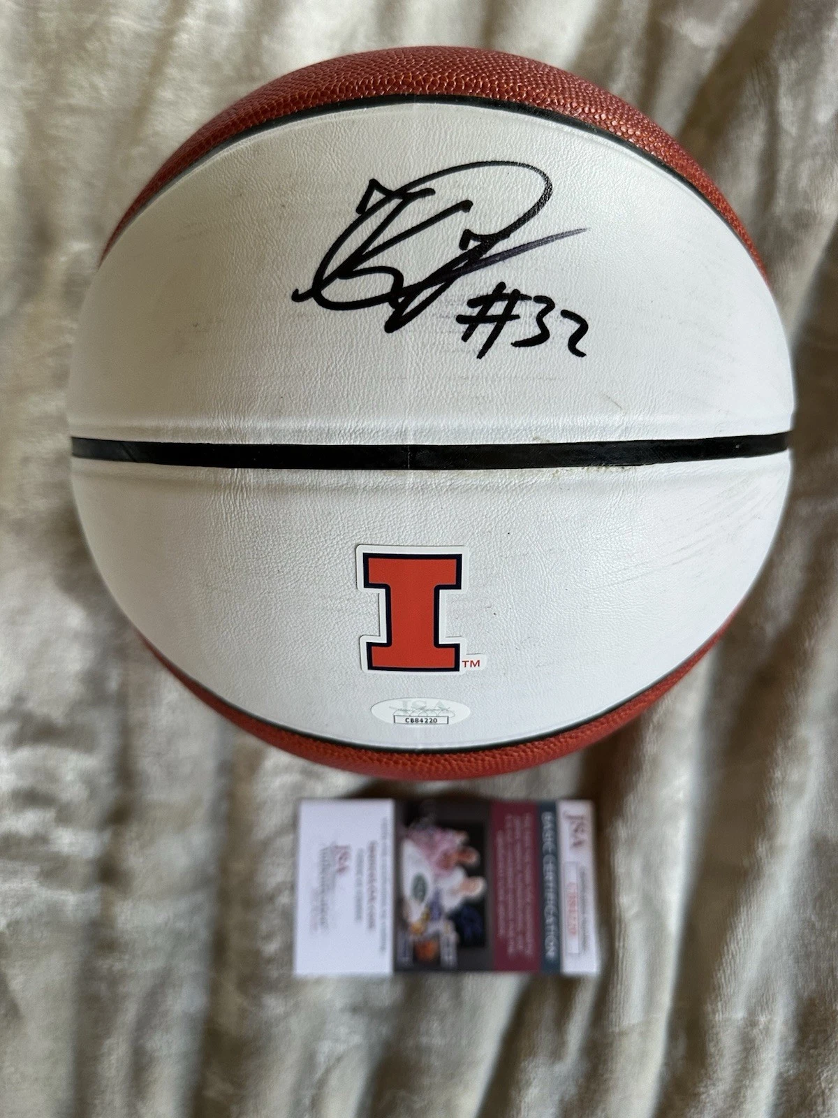 Kasparas Jakucionis Signed NCAA Basketball JSA COA Authentication Illinois