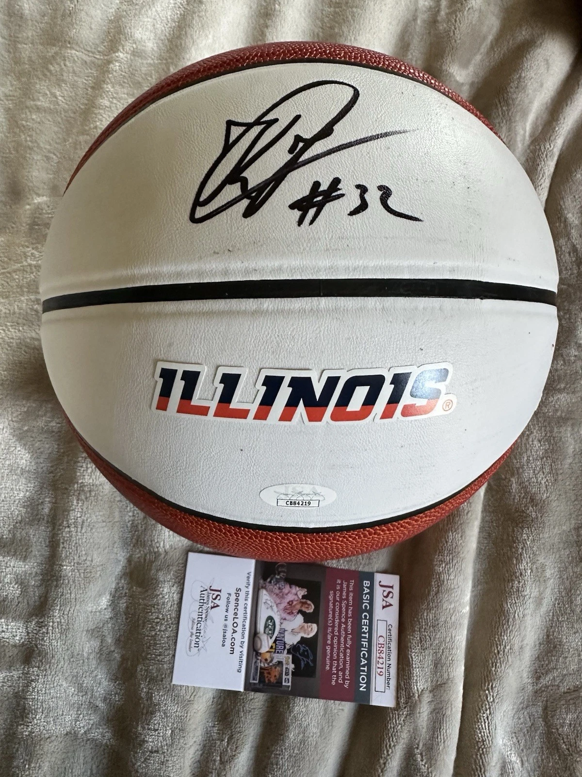 Kasparas Jakucionis Signed NCAA Basketball JSA COA Authentication Illinois