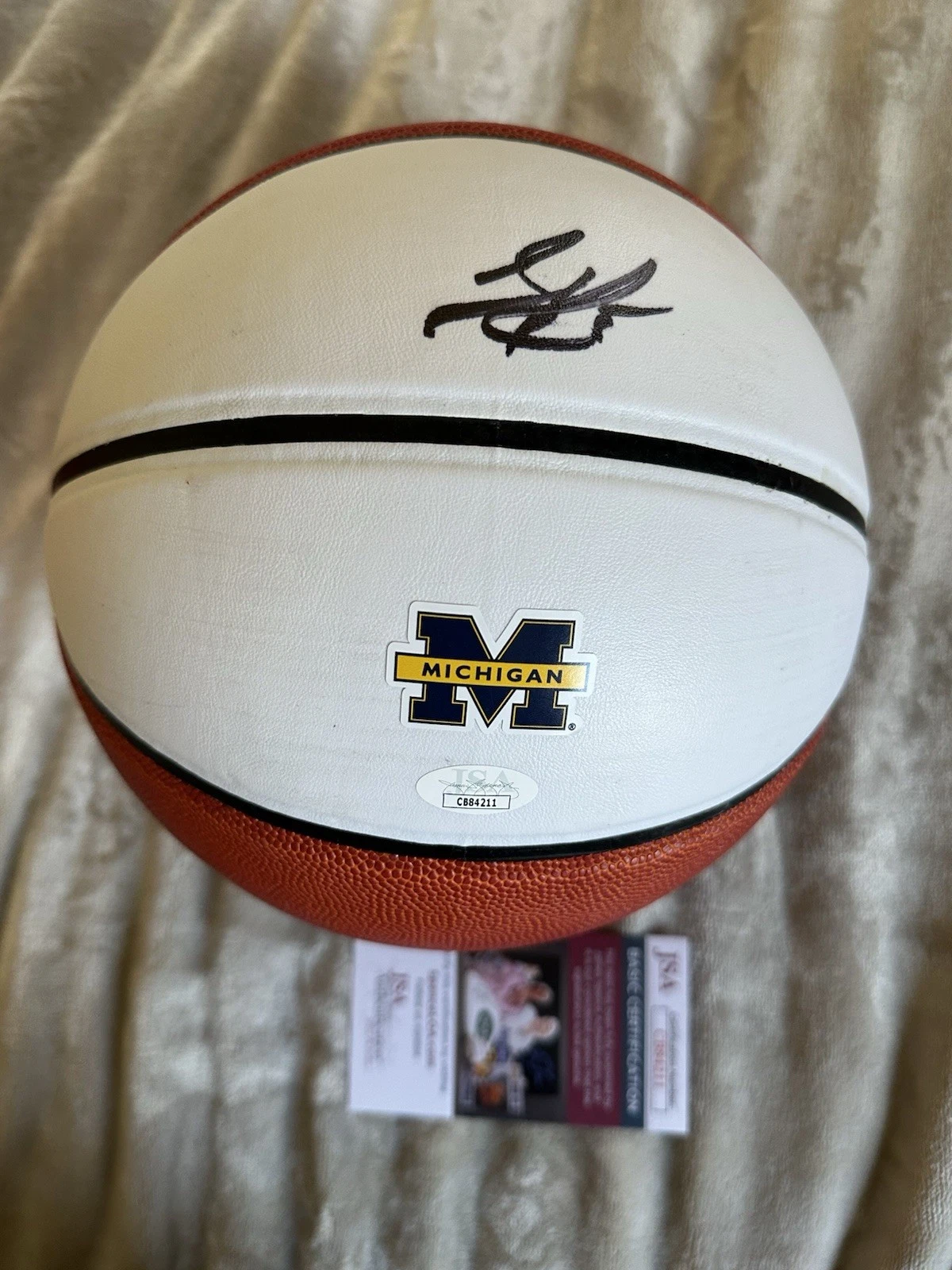 Jalen Rose Signed NCAA Basketball JSA COA Authentication Michigan Wolverines