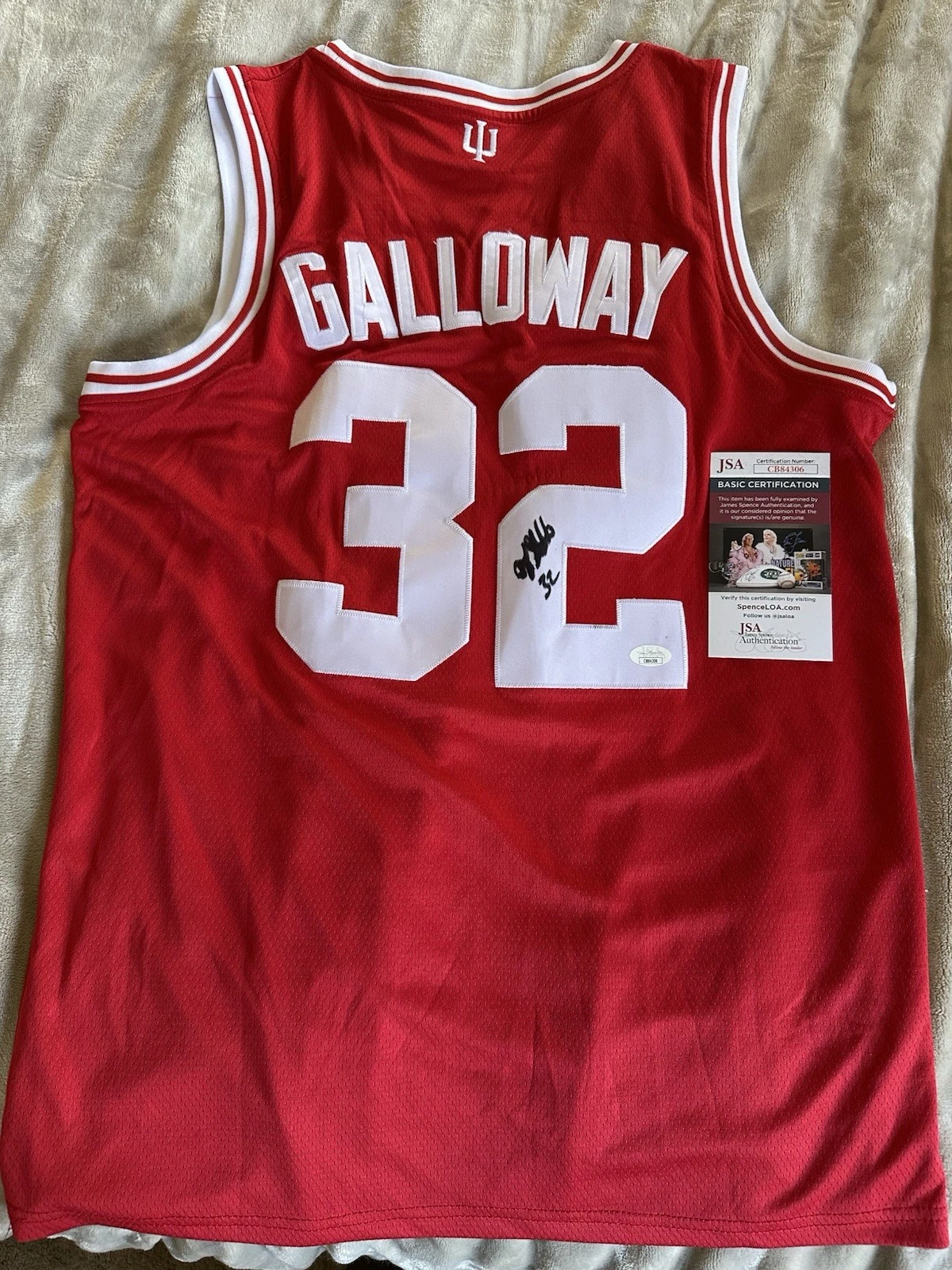 Trey Galloway SIGNED Indiana Hoosiers Jersey Stitched XL JSA Authentication COA