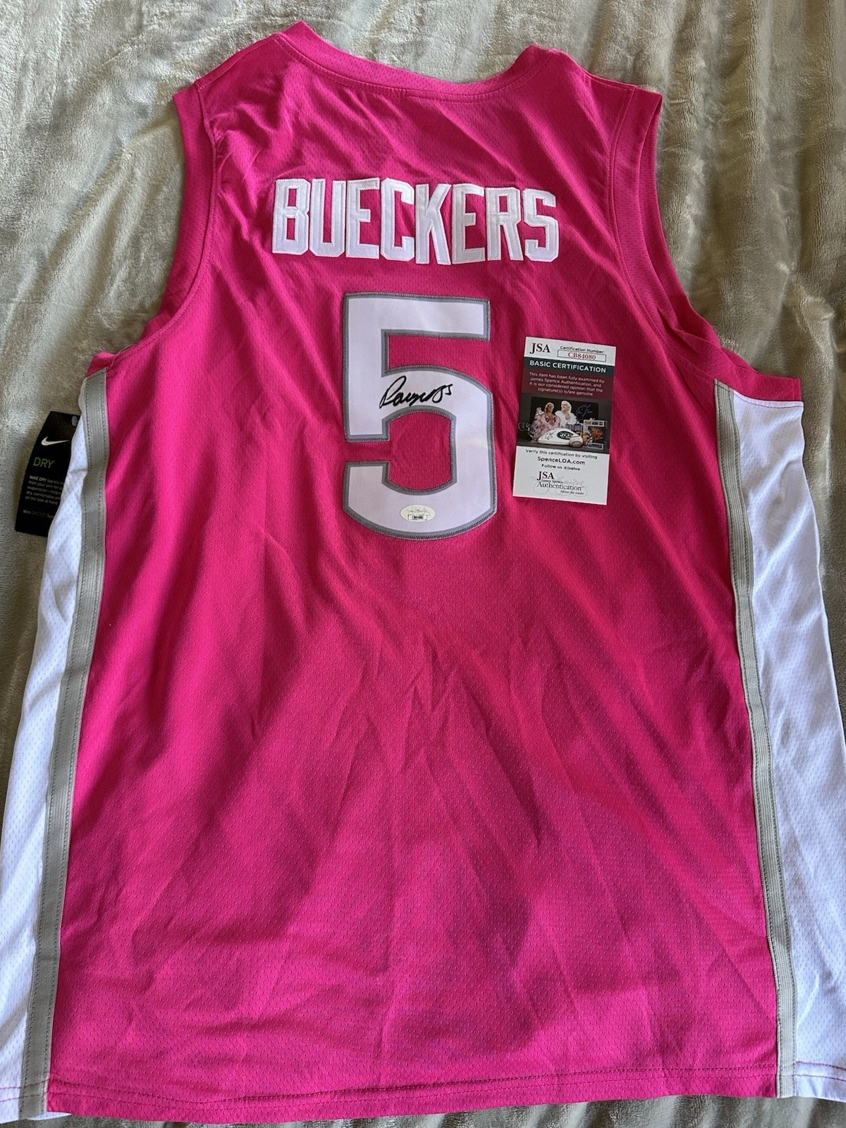 Paige Bueckers SIGNED UCONN Jersey Stitched XL JSA Authentication COA