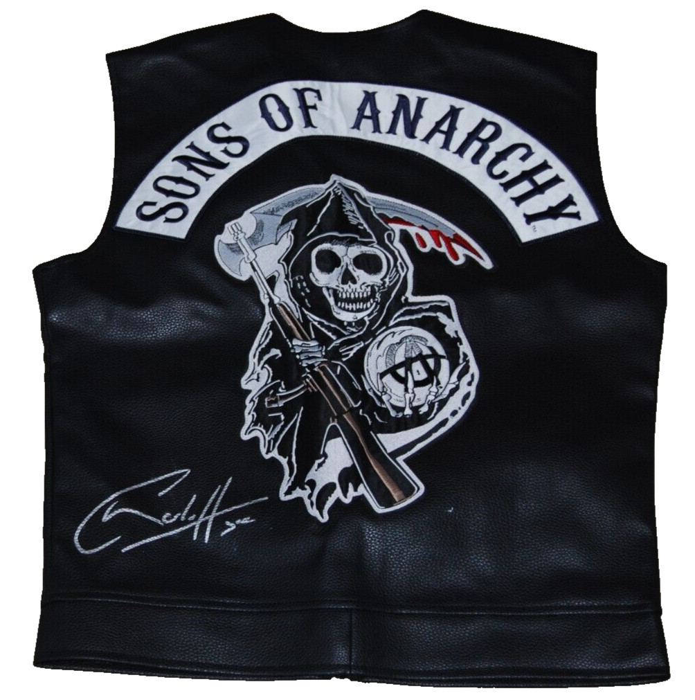 CHARLIE HUNNAM signed (SONS OF ANARCHY) SOA Jax Biker vest BECKETT BAS BR25919