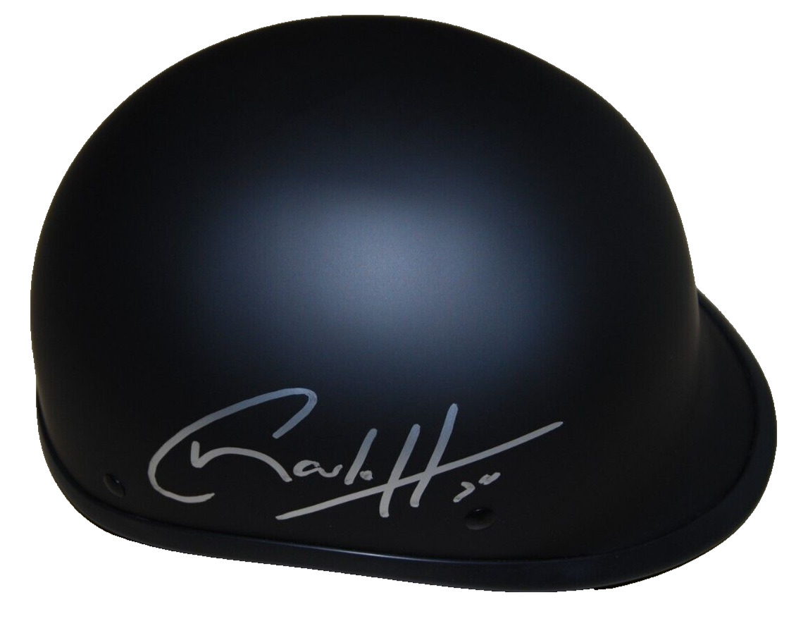 CHARLIE HUNNAM signed (SONS OF ANARCHY) Biker helmet SOA Jax BECKETT BAS BR63091