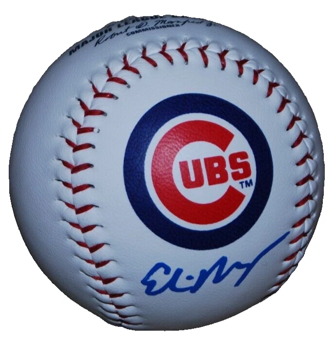 ELI MORGAN signed (CHICAGO CUBS) OML Logo baseball BECKETT BAS BR67624