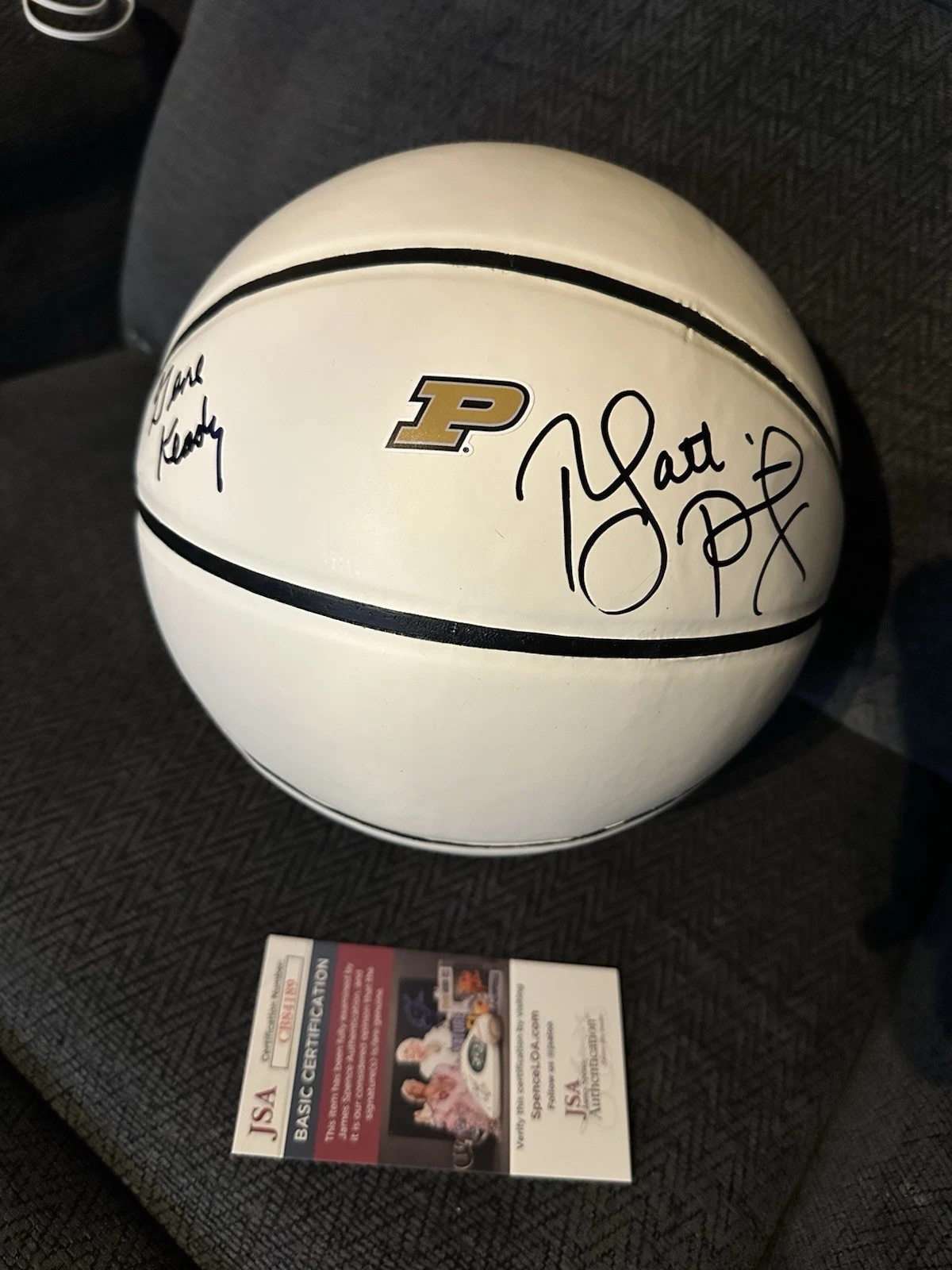 Matt Painter & Gene Keady Signed Basketball JSA COA Authentication Purdue