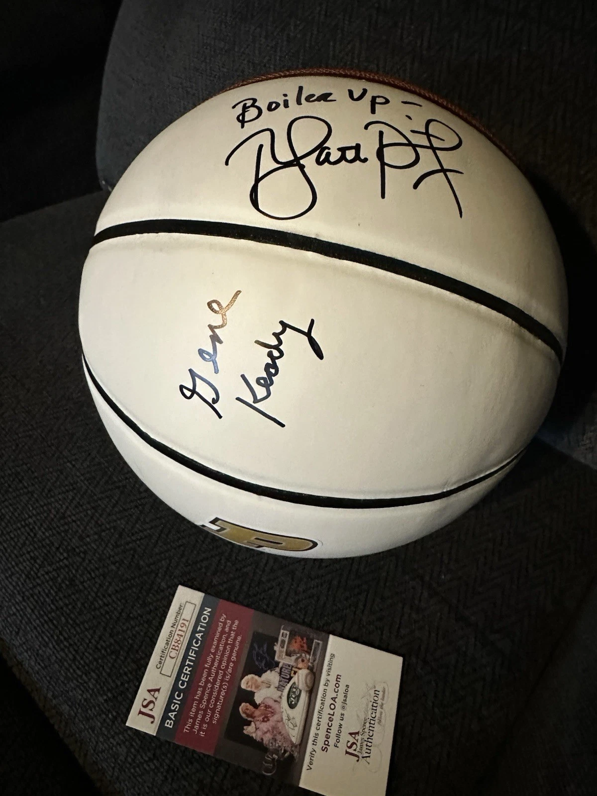 Matt Painter & Gene Keady Signed Basketball JSA COA Authentication Purdue