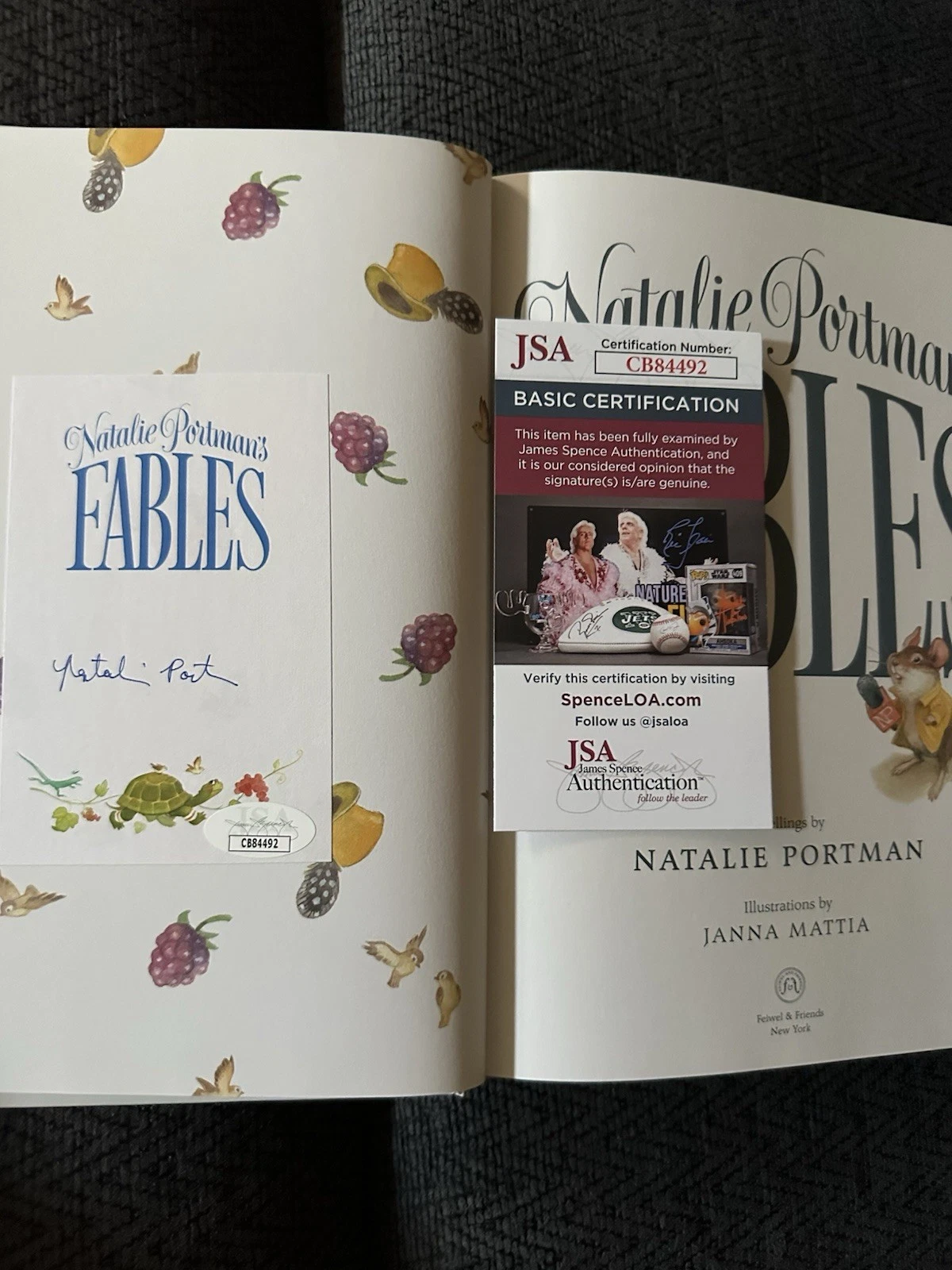 Natalie Portman SIGNED Fables Book Hardcover JSA Authenticated COA