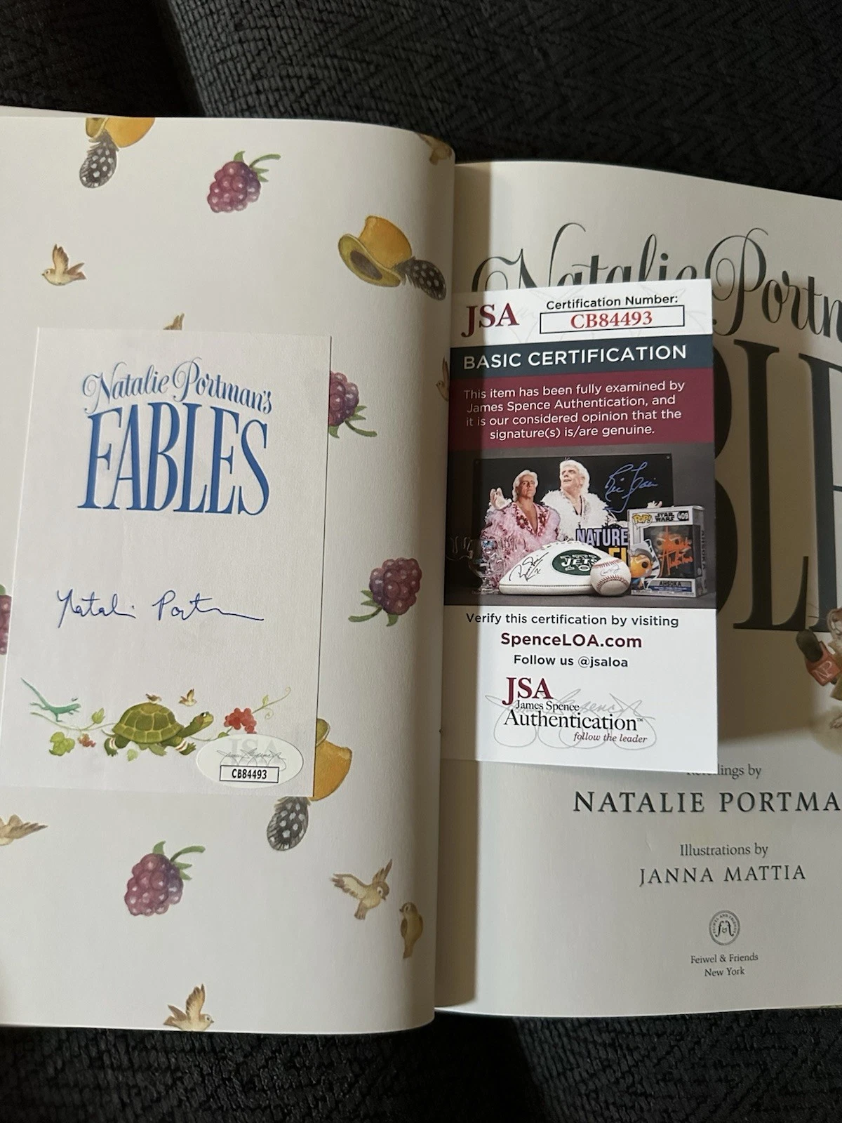Natalie Portman SIGNED Fables Book Hardcover JSA Authenticated COA