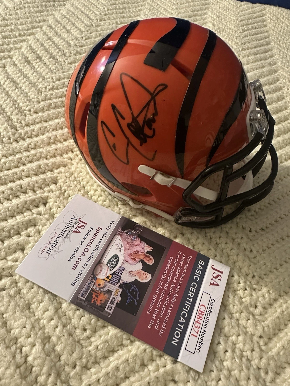 Cris Collinsworth Bengals Signed Mini Helmet JSA Authenticated COA Autograph
