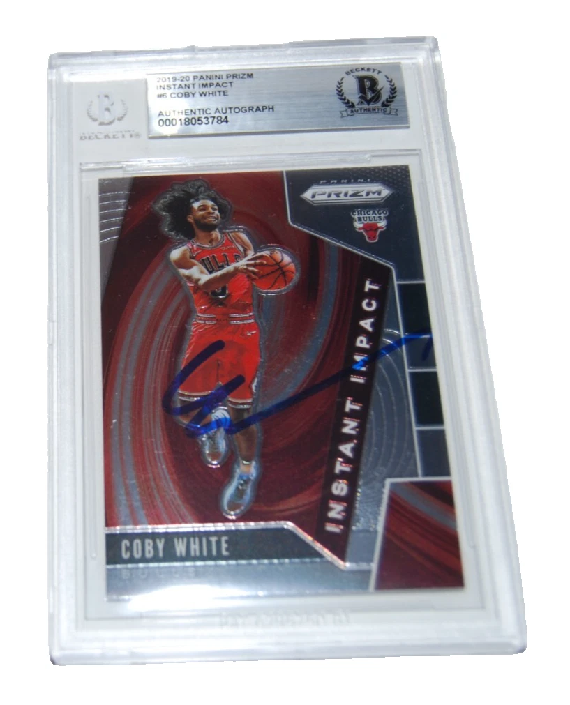 COBY WHITE signed (CHICAGO BULLS) 2019-20 Panini Prizm card BECKETT 00018053784