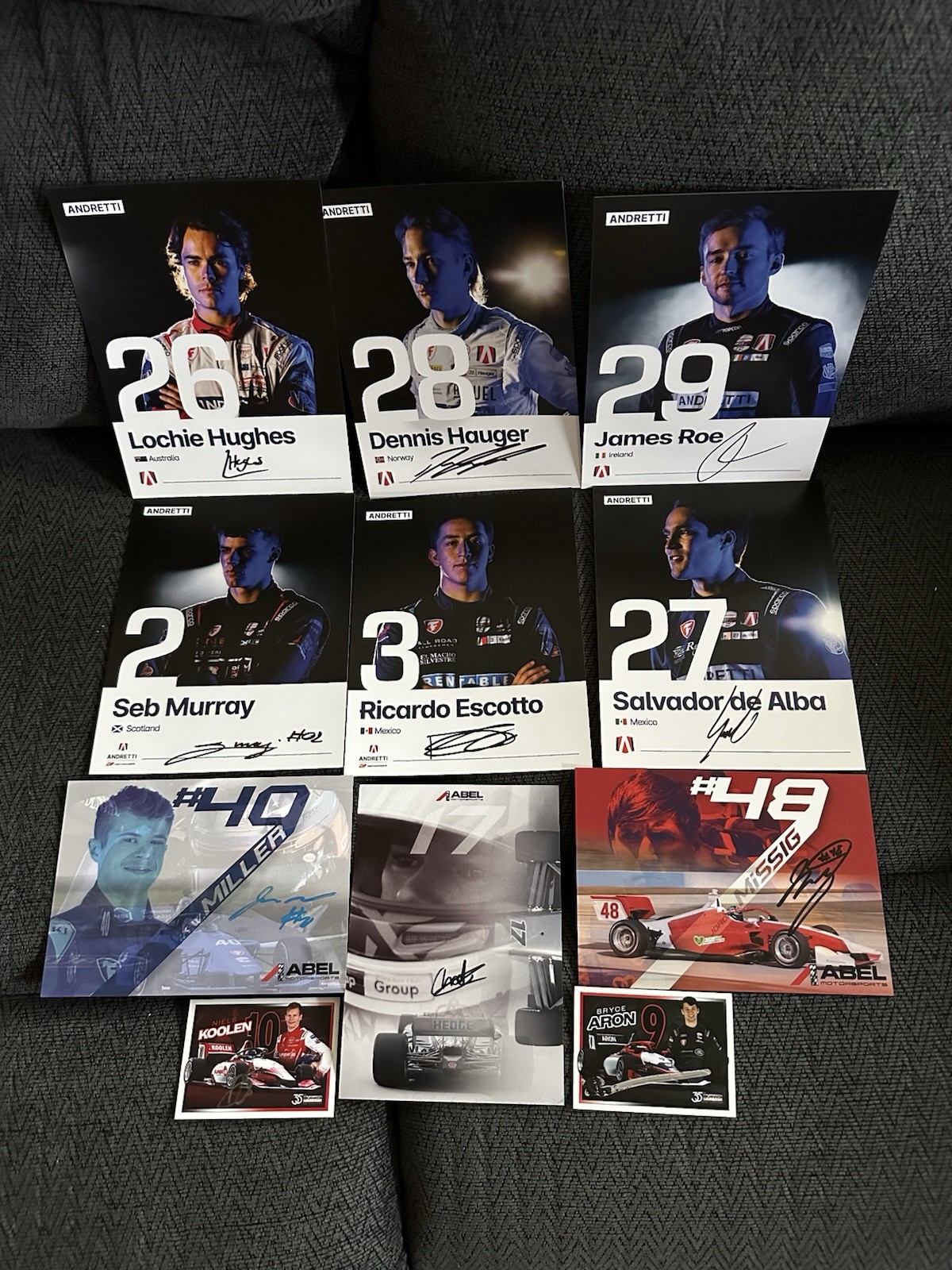 Indianapolis 500 Lot Of 19 Promo/hero Cards 2025 Signed Indy NXT Autographed