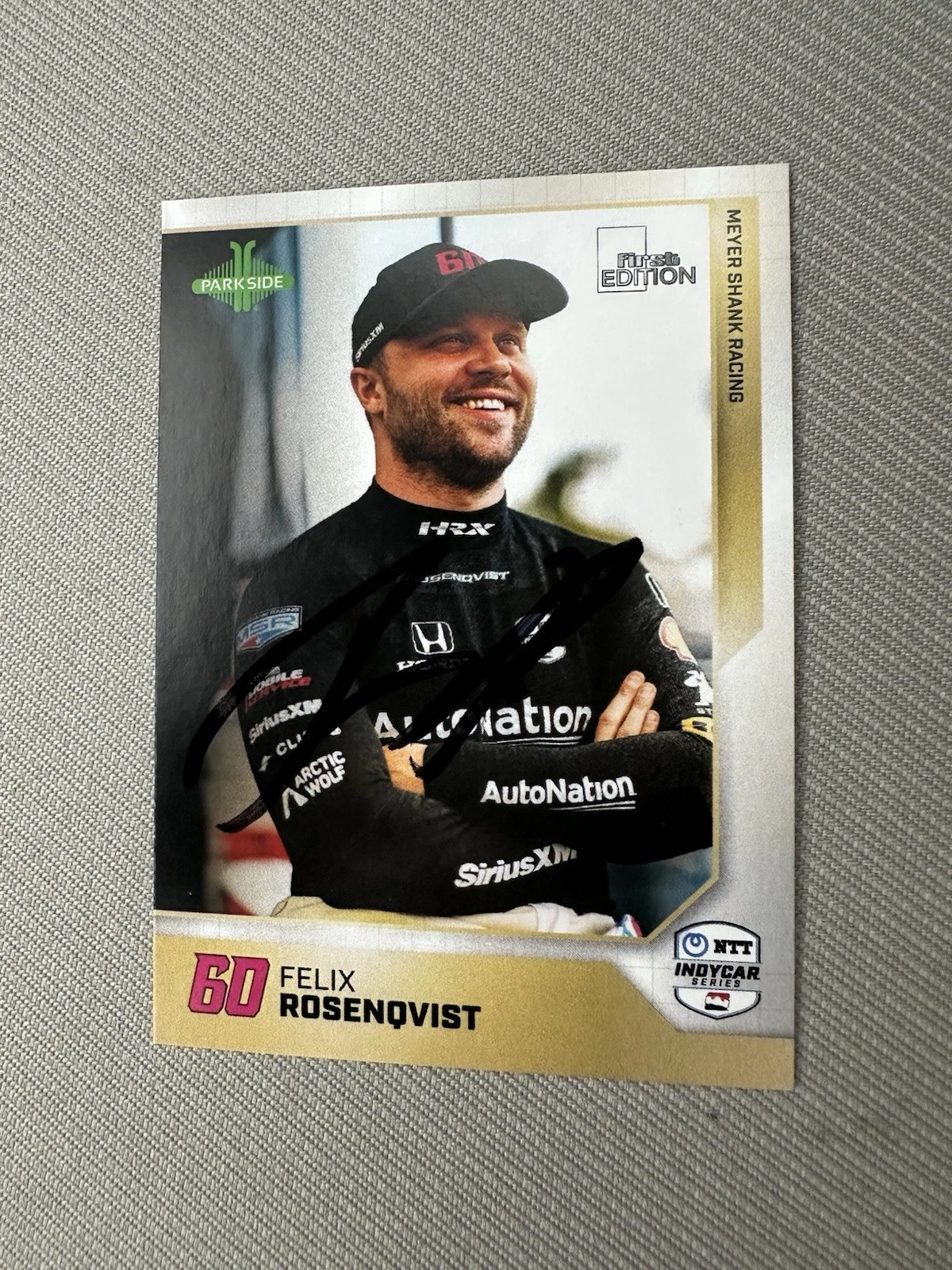 2025 Parkside First Edition Indy Car Trading Card 500 Felix Rosenqvist Signed