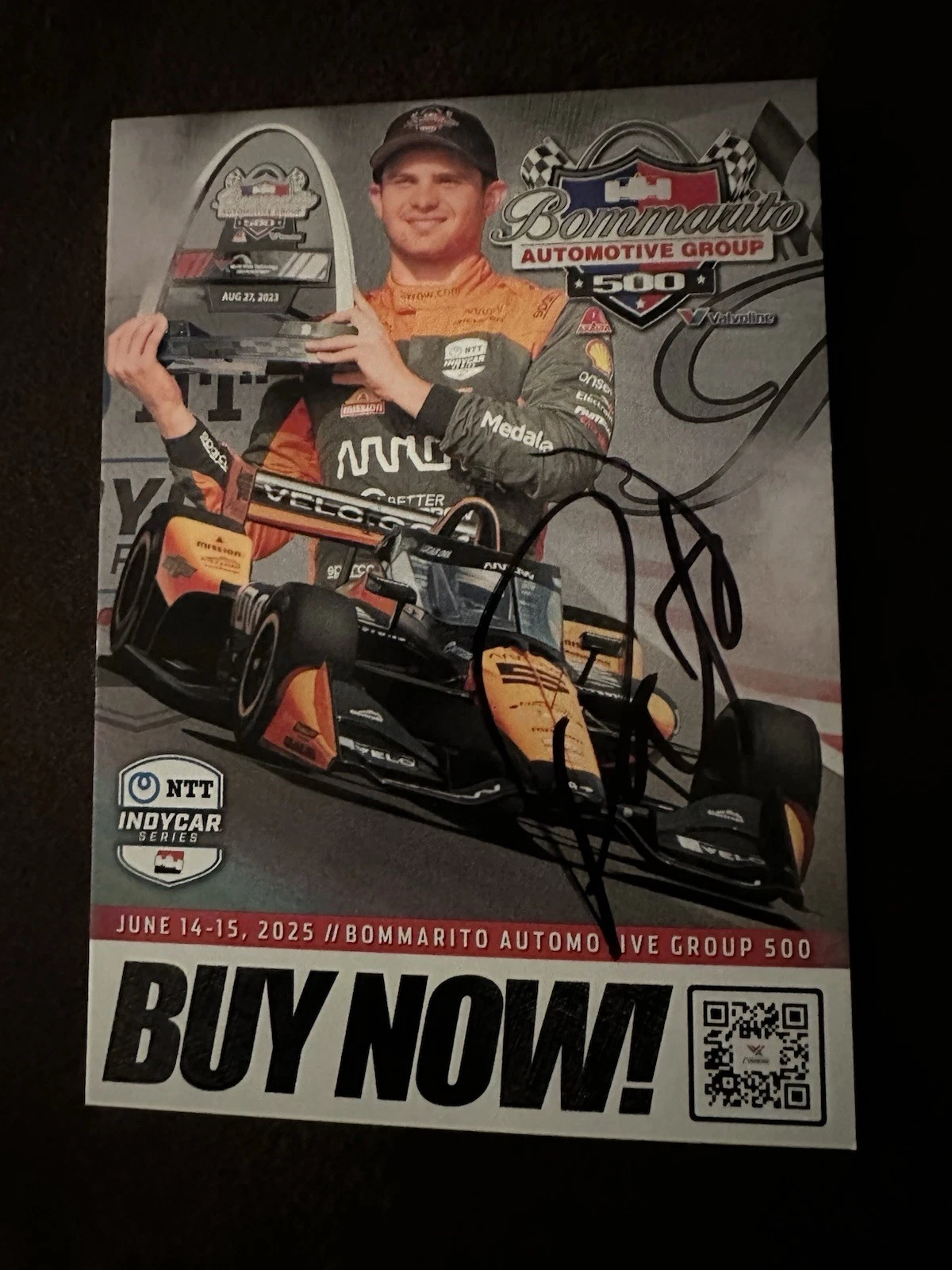 Pato O'Ward 2025 Indy 500 Only Signed Car Promo Card Indianapolis Patricio