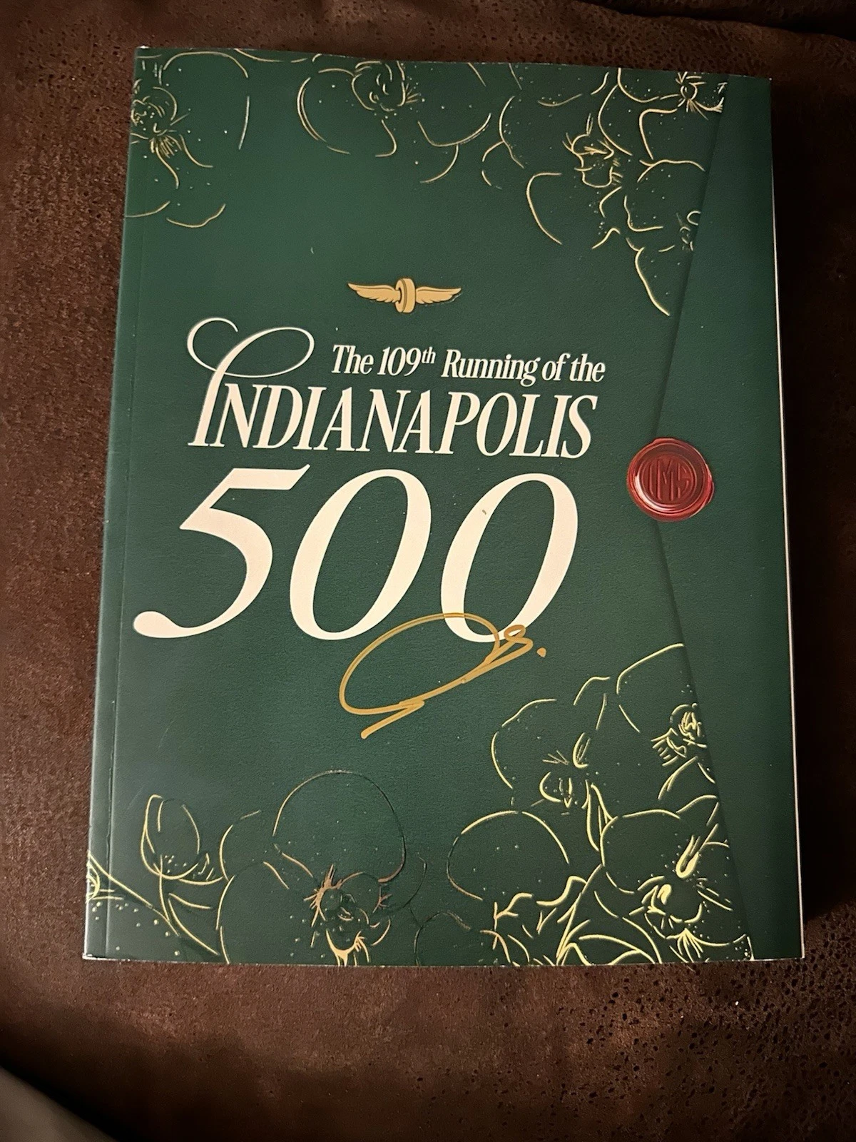 2025 Indianapolis 500 Program Signed Alex Palou Indy Car Winner 109th Running