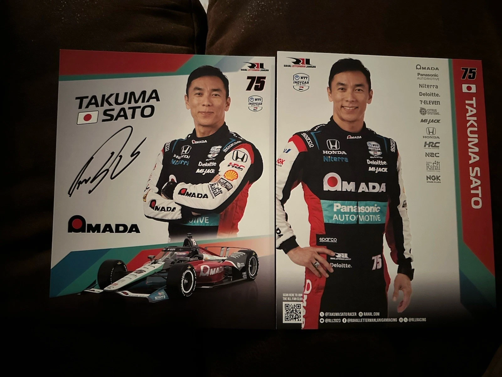 Takuma Sato 2025 Indy 500 Signed Car Promo Hero Card Indianapolis
