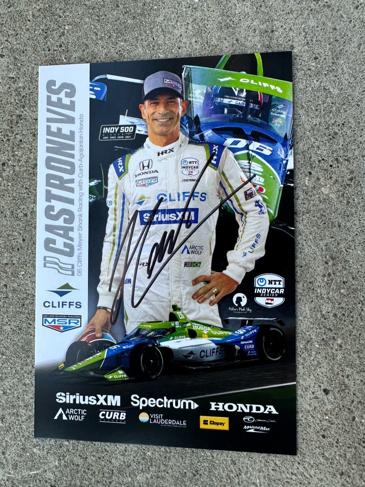 Helio Castroneves Indy 500 Signed Car Promo Hero Card Autographed 2025 Rare