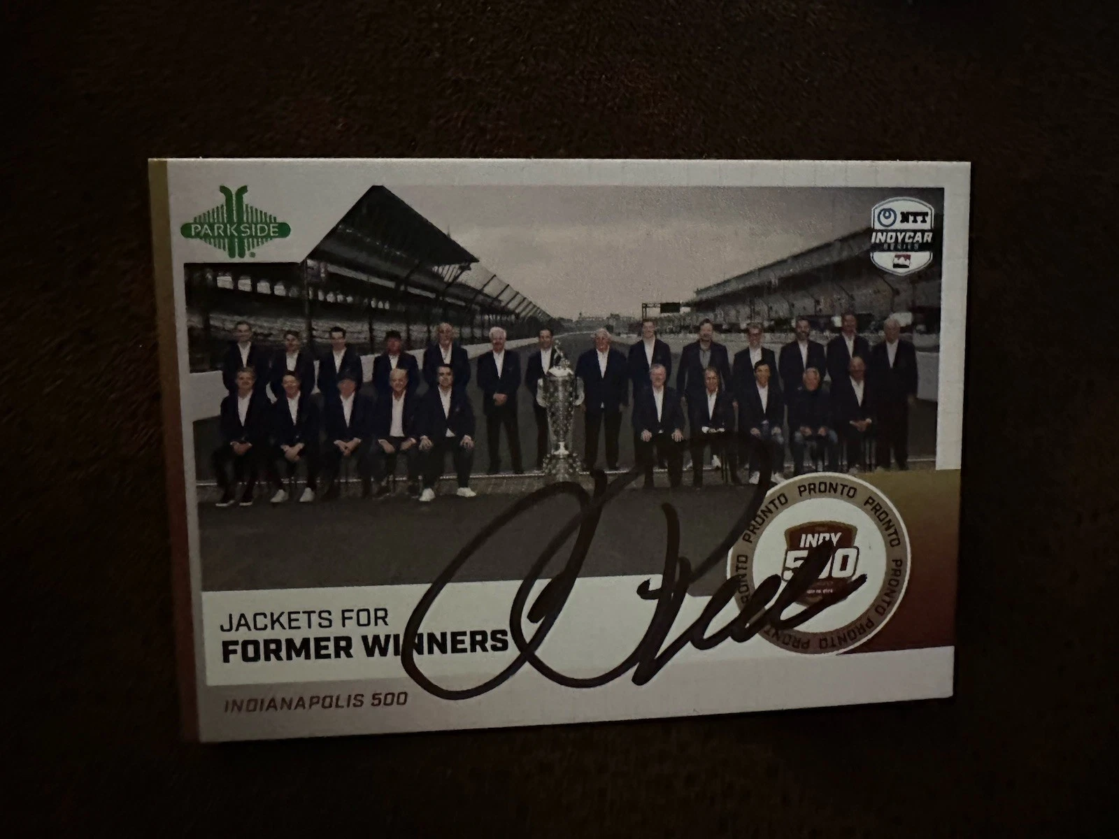 SIGNED TRADING CARD INDY 500 CAR INDIANAPOLIS ROGER PENSKE 2024 PARKSIDE PRONTO COLLECTIBLE MEMORABILIA
