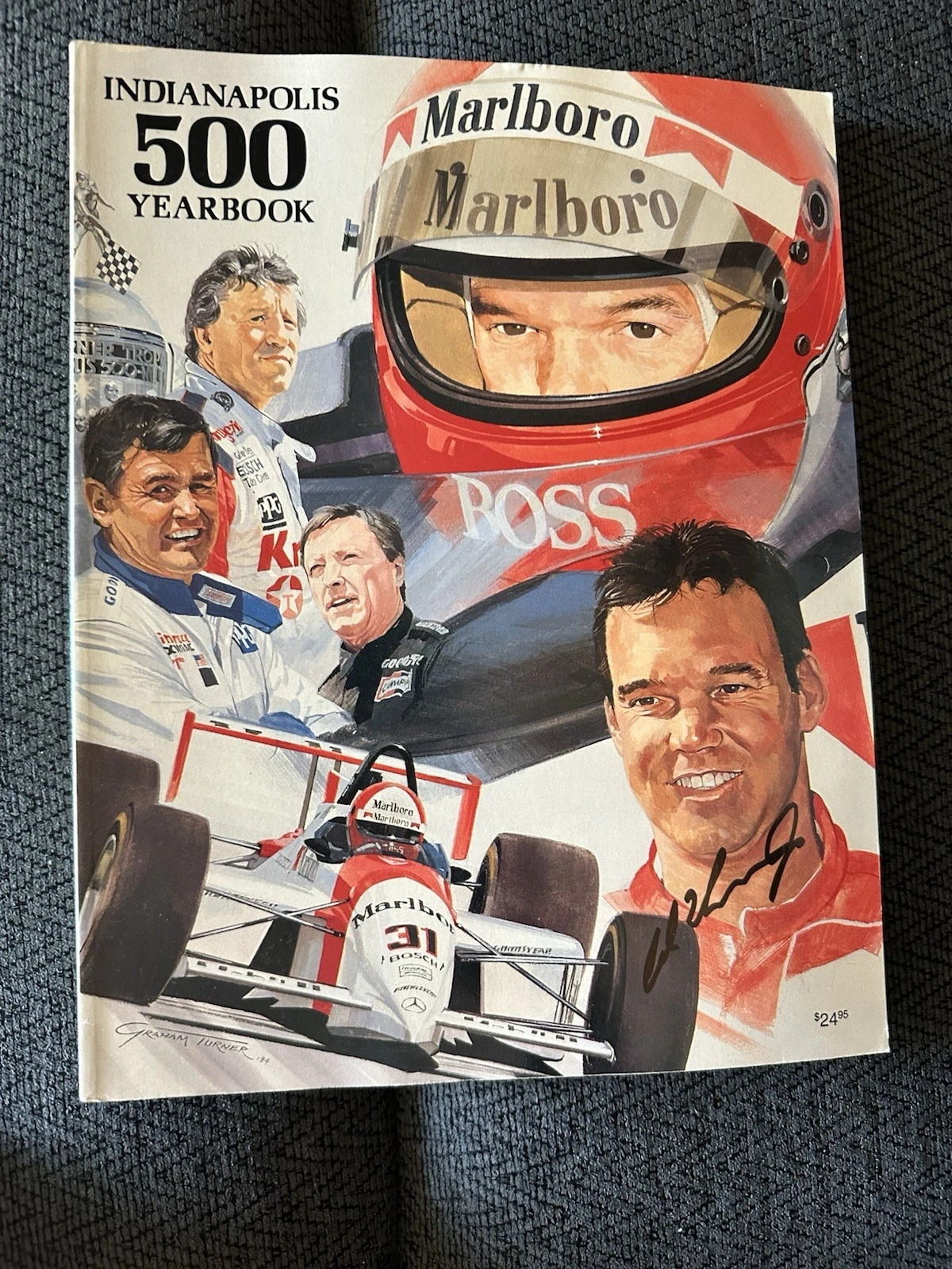 1994 Indy 500 Yearbook Program Signed By Winner Al Unser Jr Indianapolis
