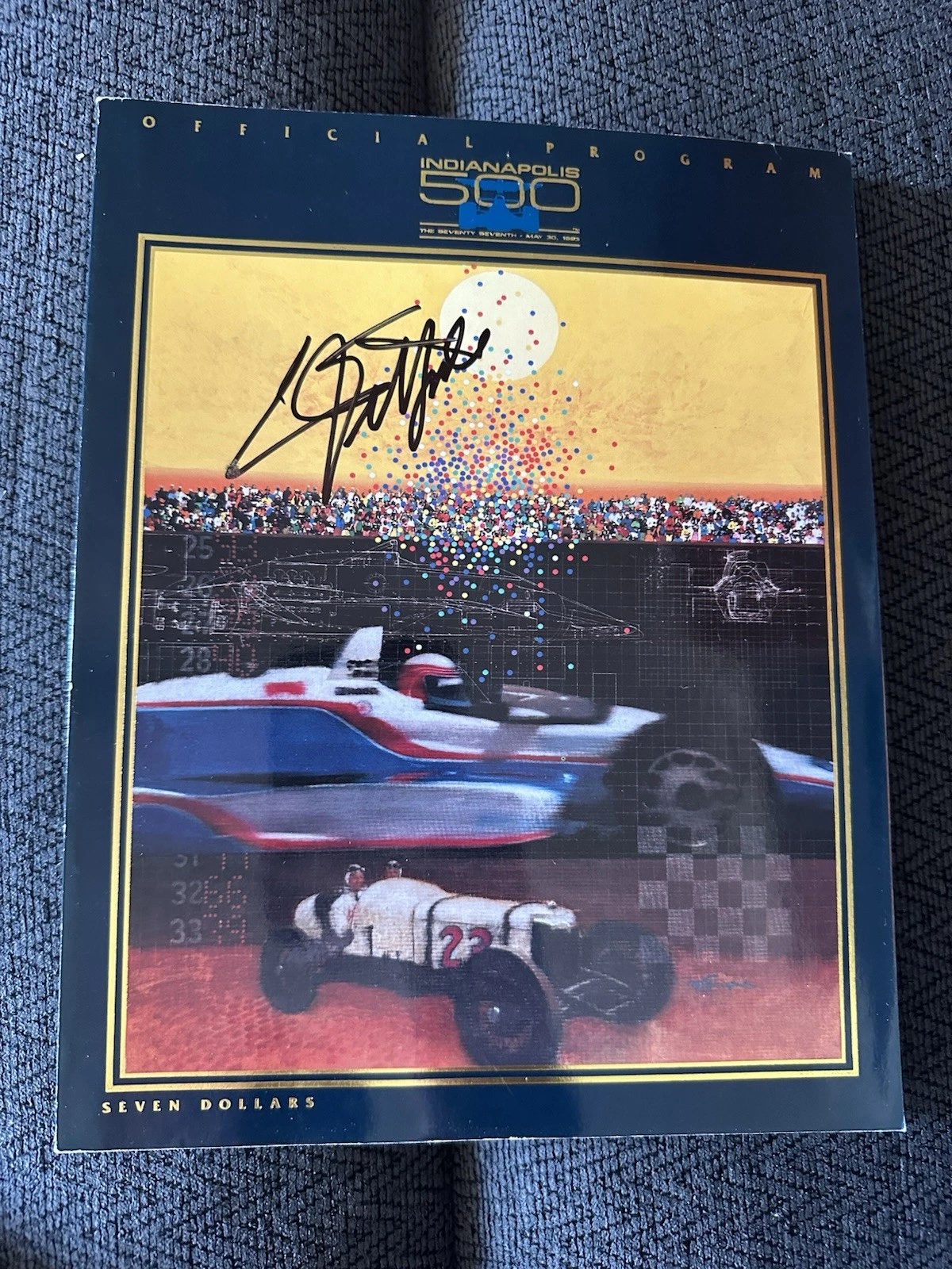 1993 Indy 500 Program Signed By Winner Emerson Fittipaldi Auto Indianapolis