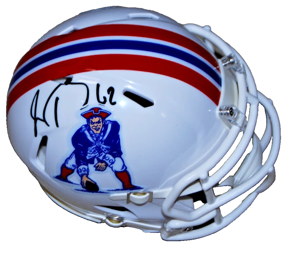 JOE THUNEY signed (NEW ENGLAND PATRIOTS) mini football helmet BECKETT BQ83842