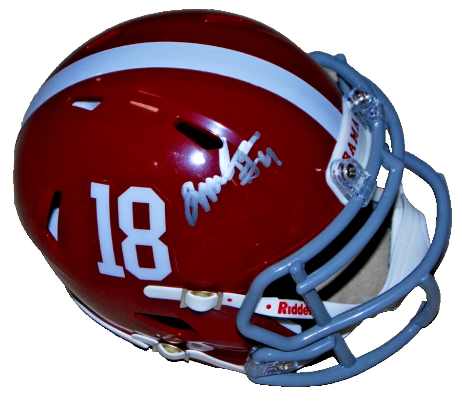 JALEN MILROE signed (ALABAMA CRIMSON TIDE) mini football helmet BECKETT BS22795